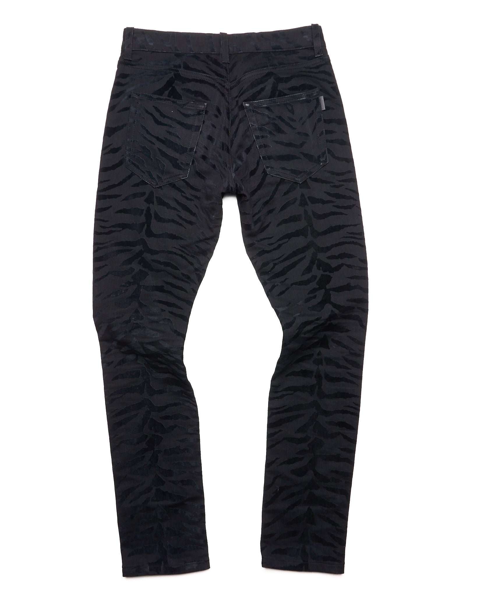 S/S20 Saint Laurent Zebra Print Skinny Jeans