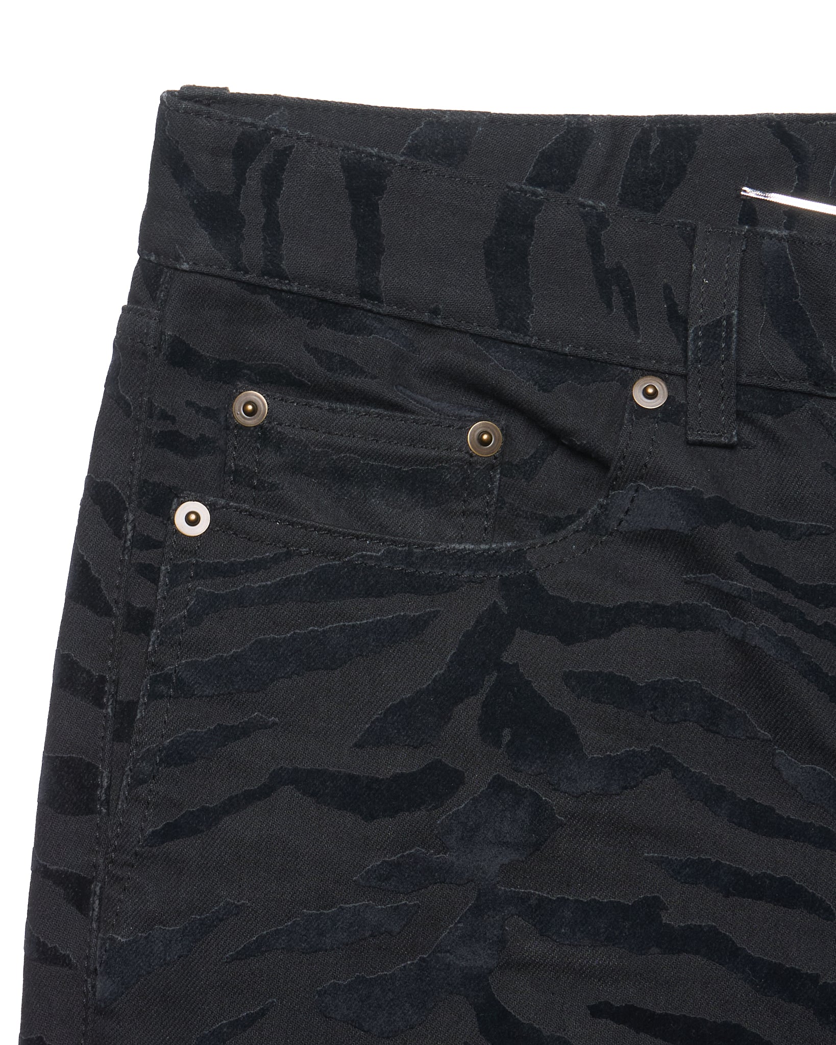 S/S20 Saint Laurent Zebra Print Skinny Jeans