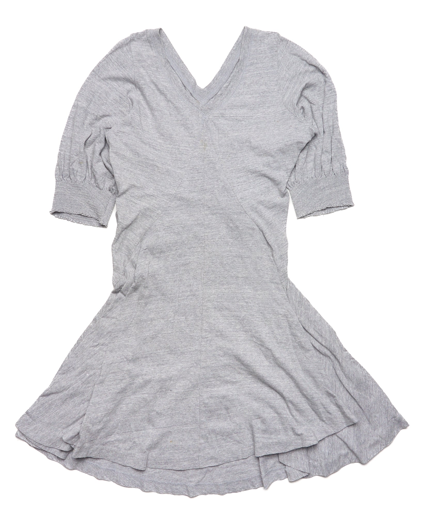 Early 00s Zucca Gray Shortsleeve Ruched Dress