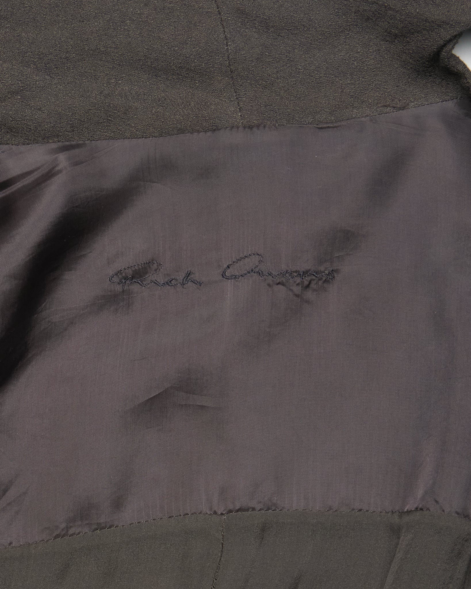 S/S05 Rick Owens Asymmetrical Drape Jacket