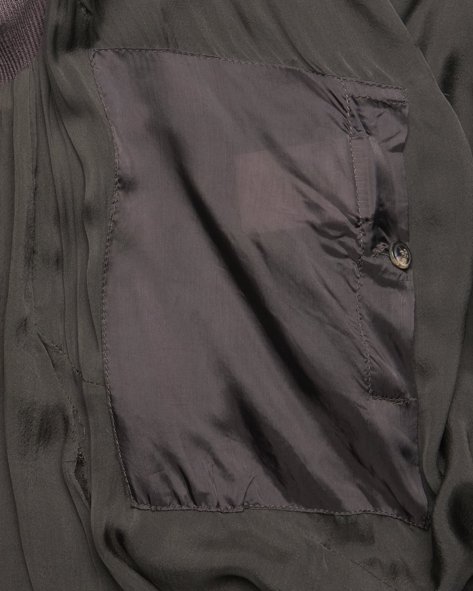 S/S05 Rick Owens Asymmetrical Drape Jacket