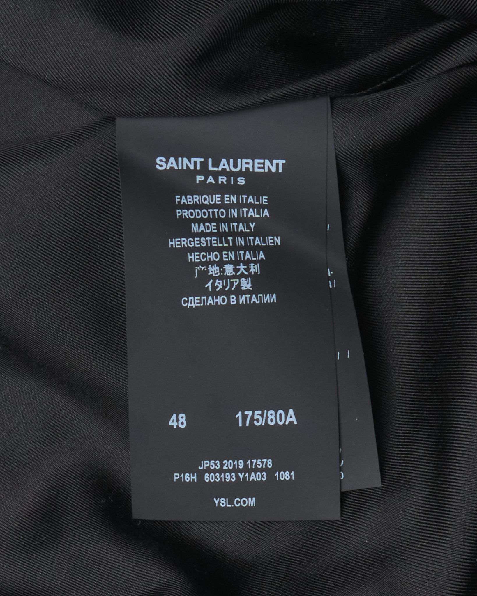 F/W19 Saint Laurent Paris Sequin Trousers