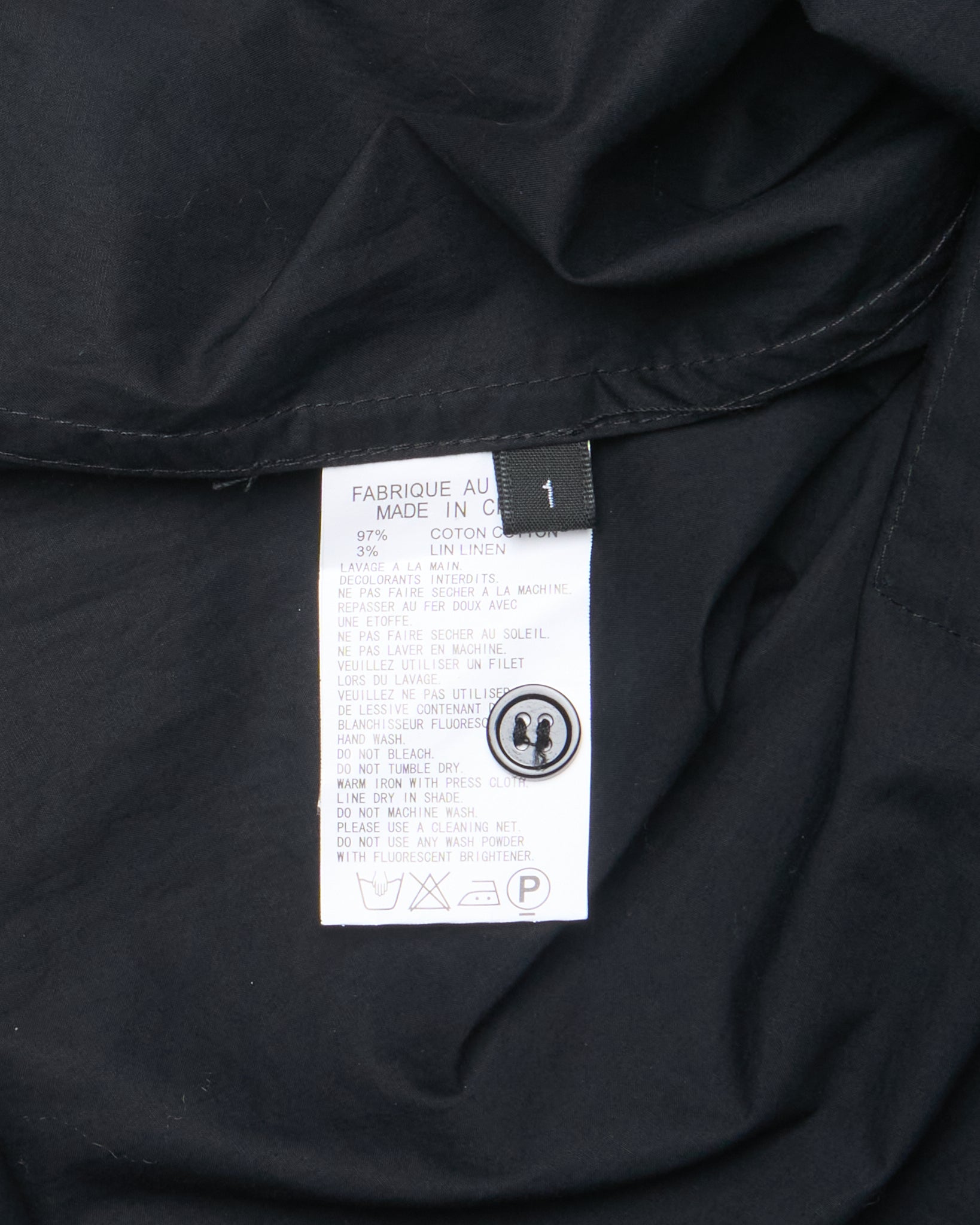 S/S15 Y's by Yohji Yamamoto Twisted High Neck Shirt