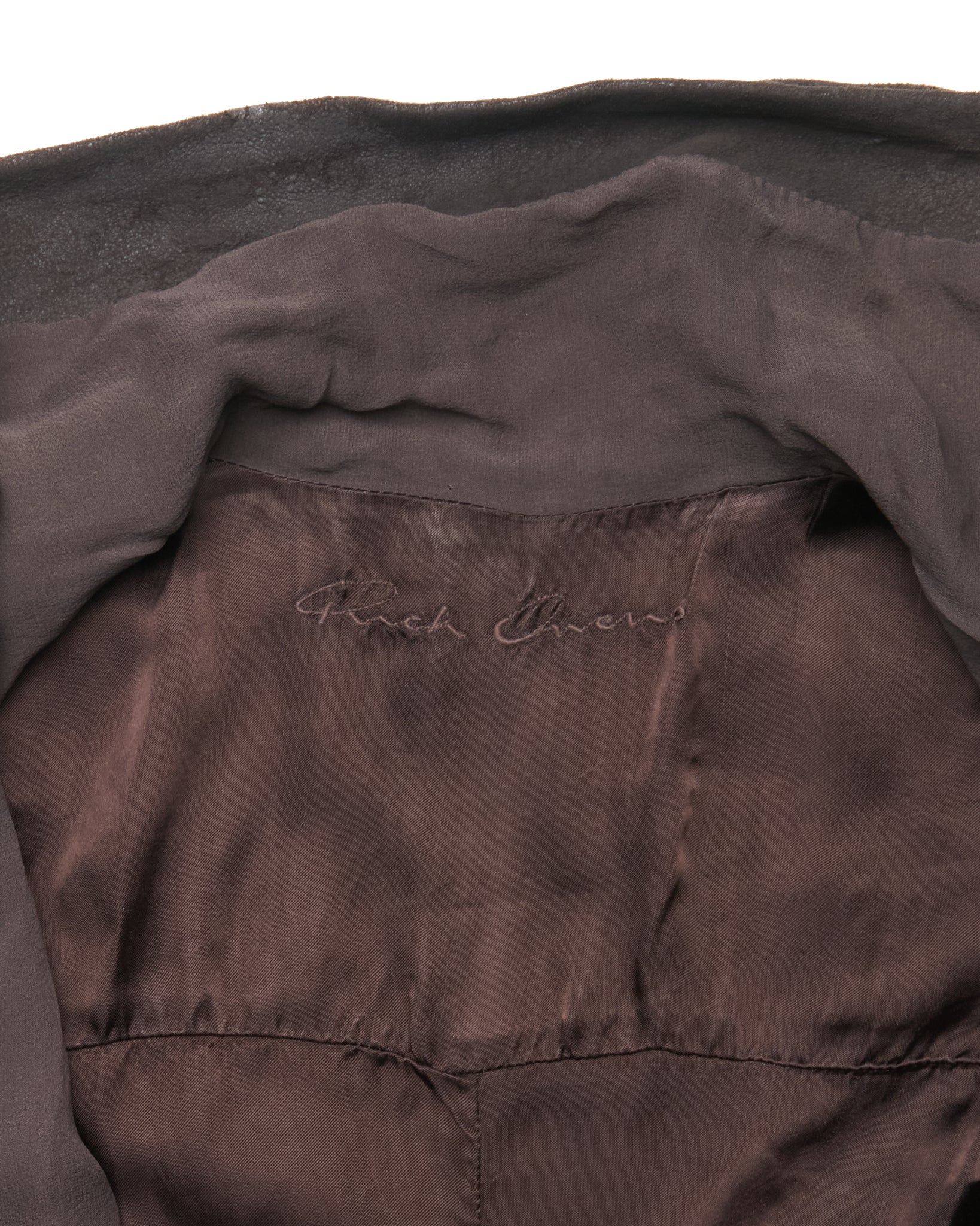 S/S11 Rick Owens Lambskin Classic Asymmetric Biker Jacket