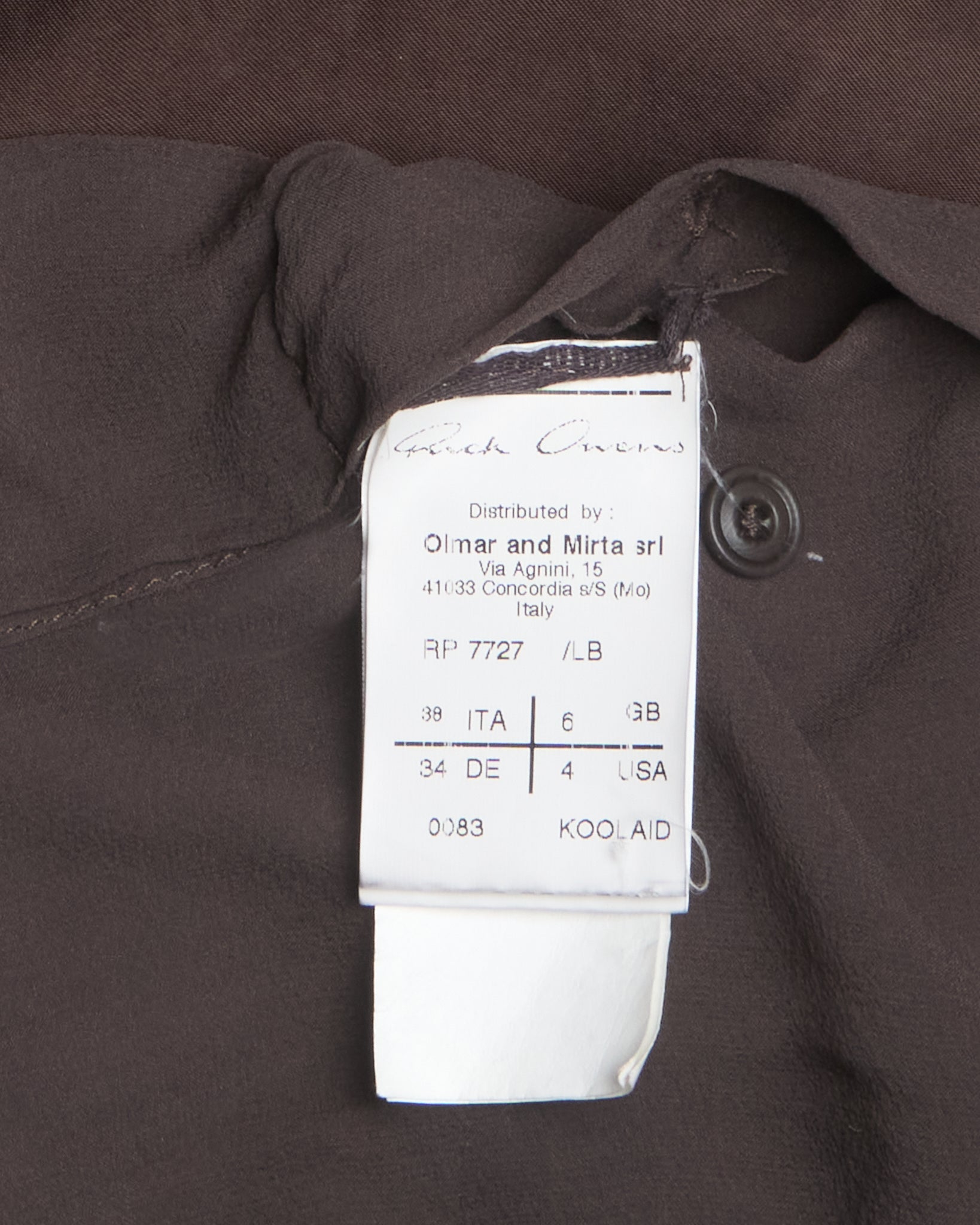 S/S11 Rick Owens Lambskin Classic Asymmetric Biker Jacket