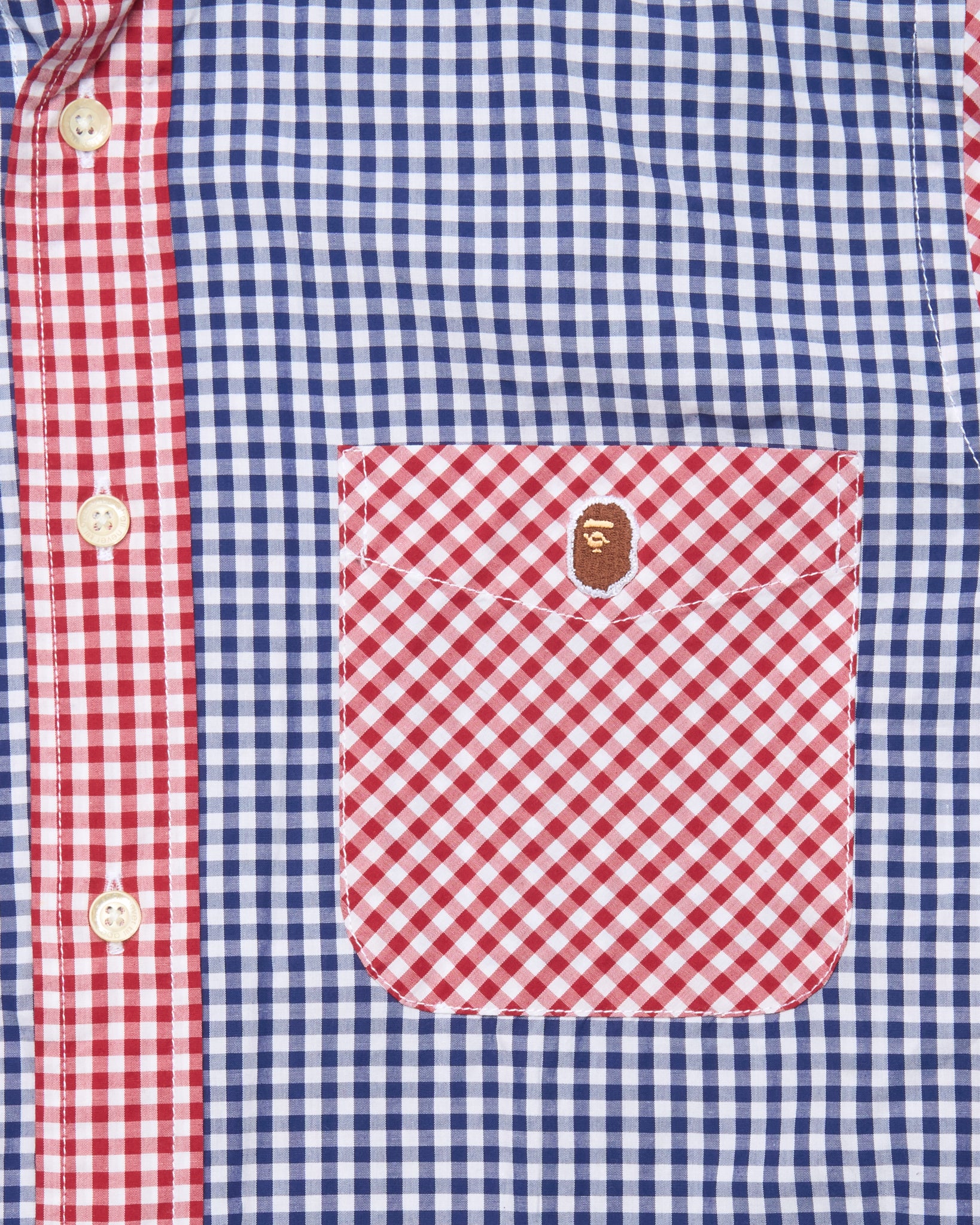 2012 BAPE Colour-Block Plaid Button-Up
