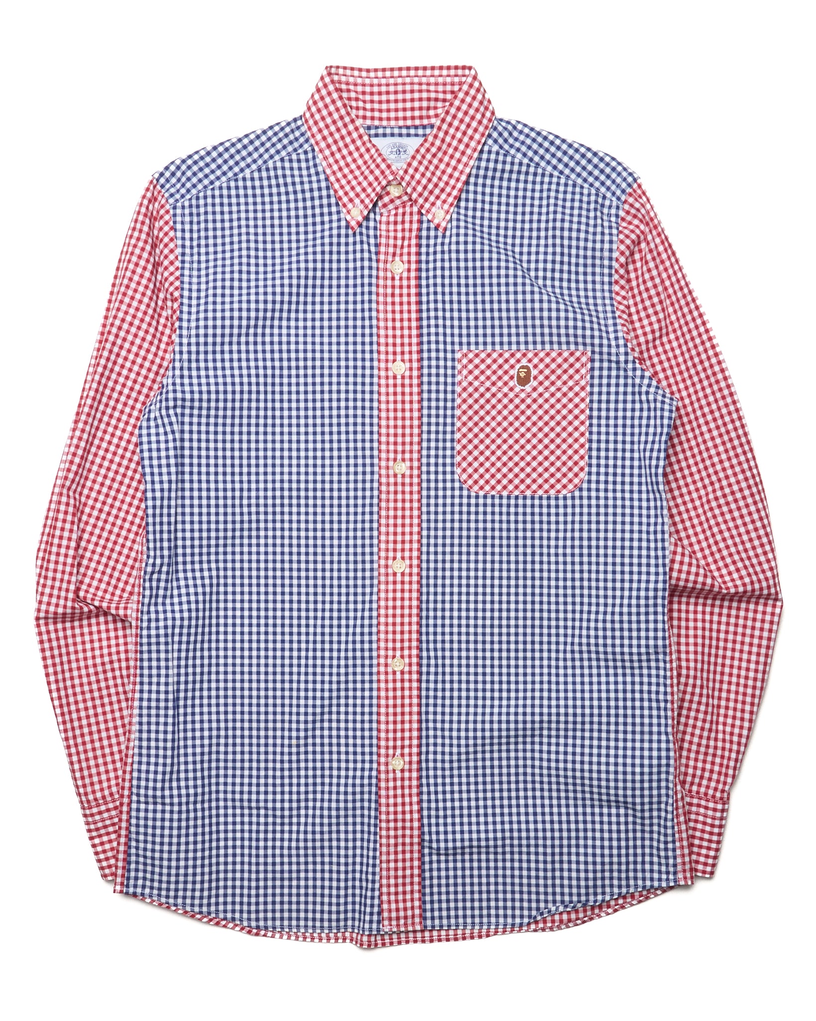 2012 BAPE Colour-Block Plaid Button-Up