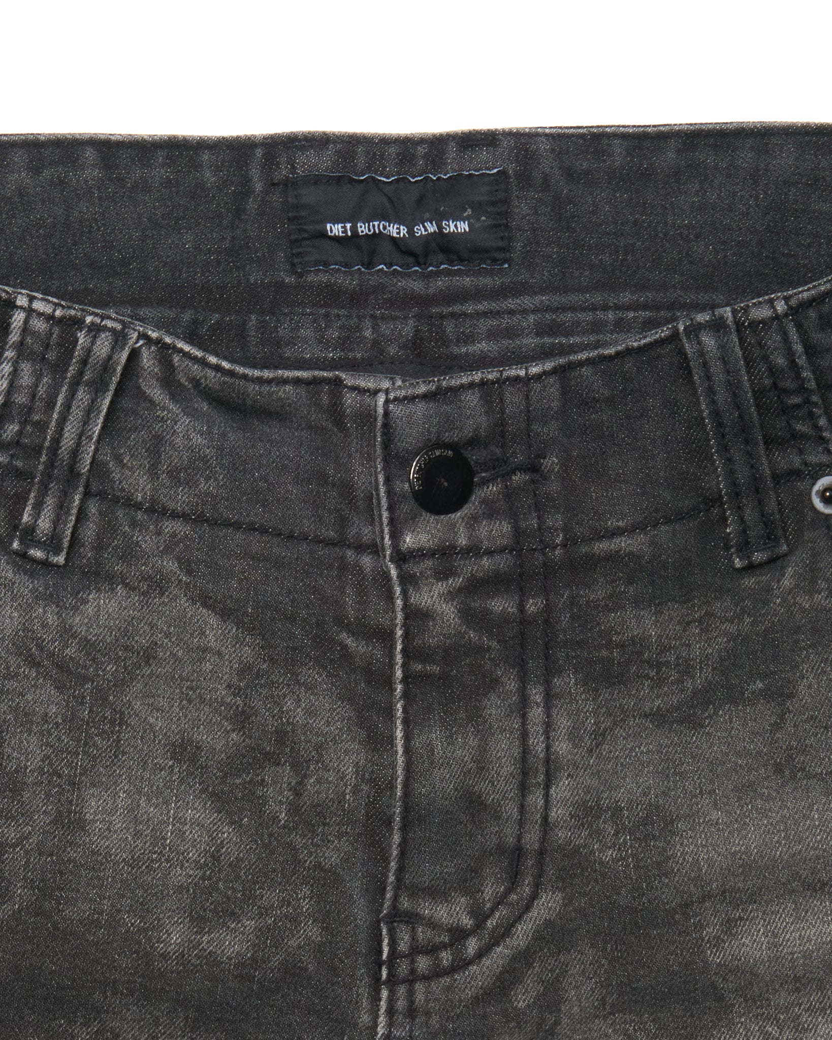 Diet Butcher Gray Blotch Print Slim Denim