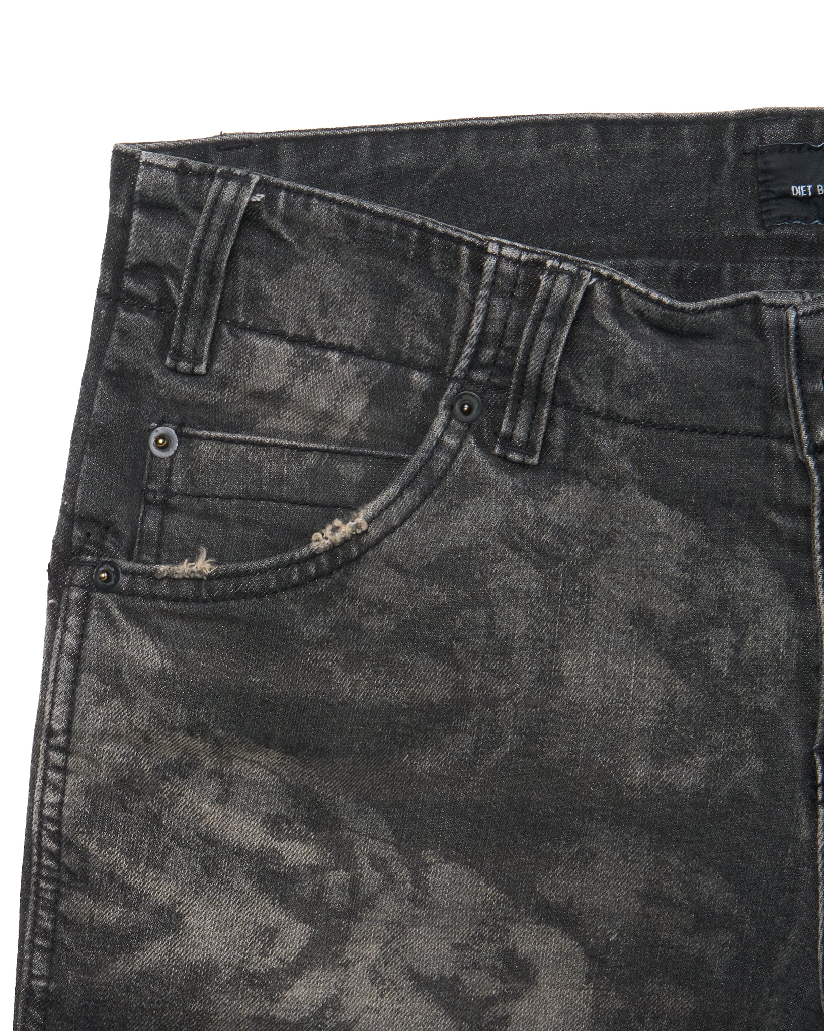 Diet Butcher Gray Blotch Print Slim Denim