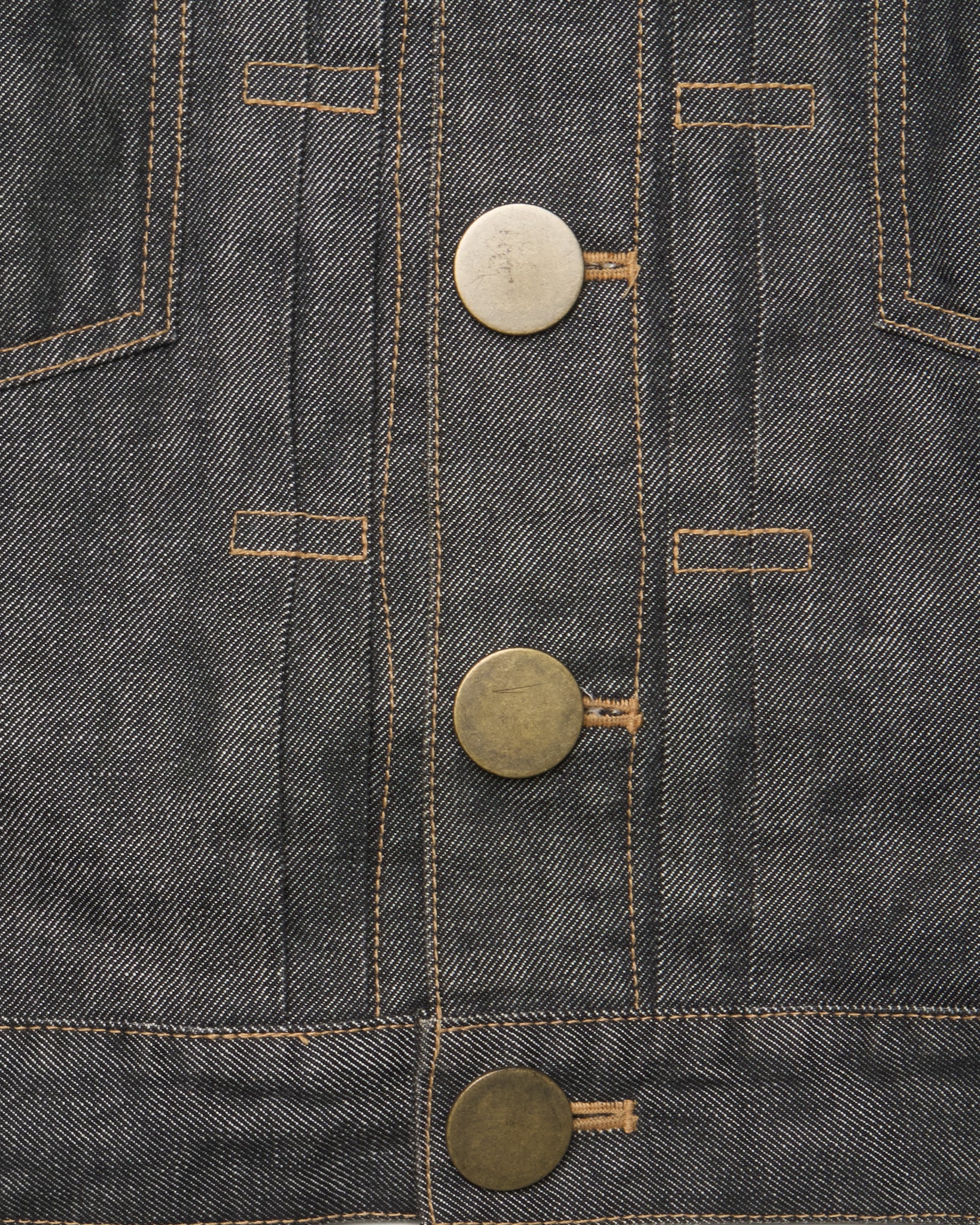 Late 90’s Beauty:Beast Type II Large Button Graphic Print Denim Jacket