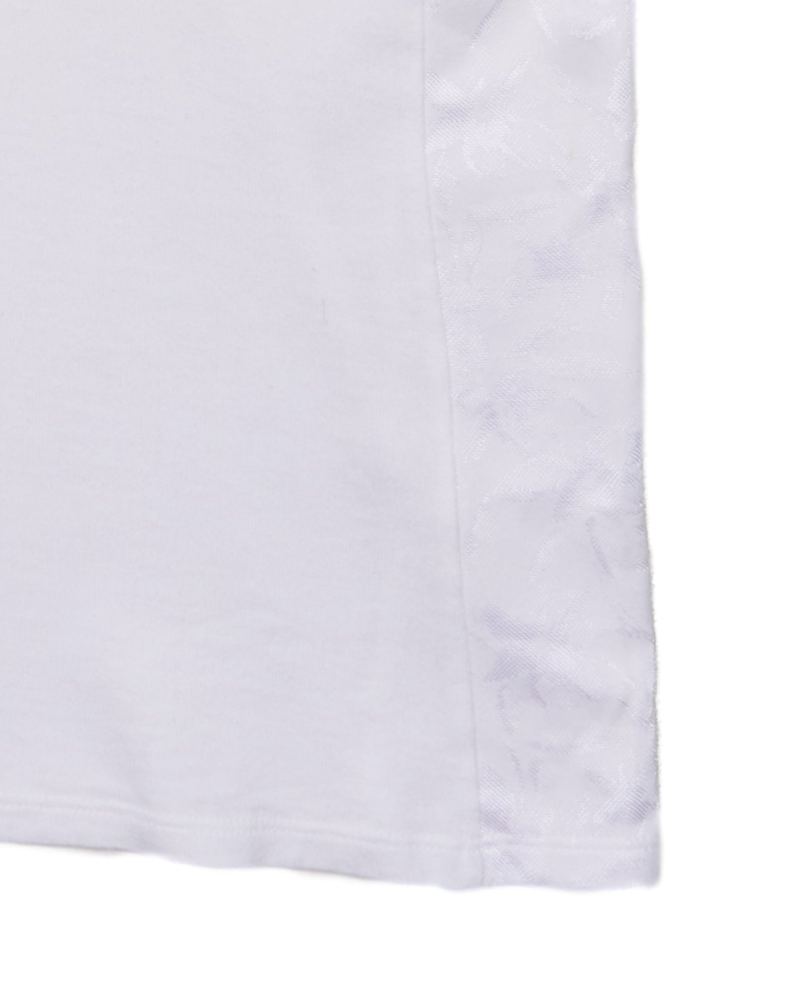 Early 00s A.A.R Yohji Yamamoto White Jacquard Panelled Polo Tee