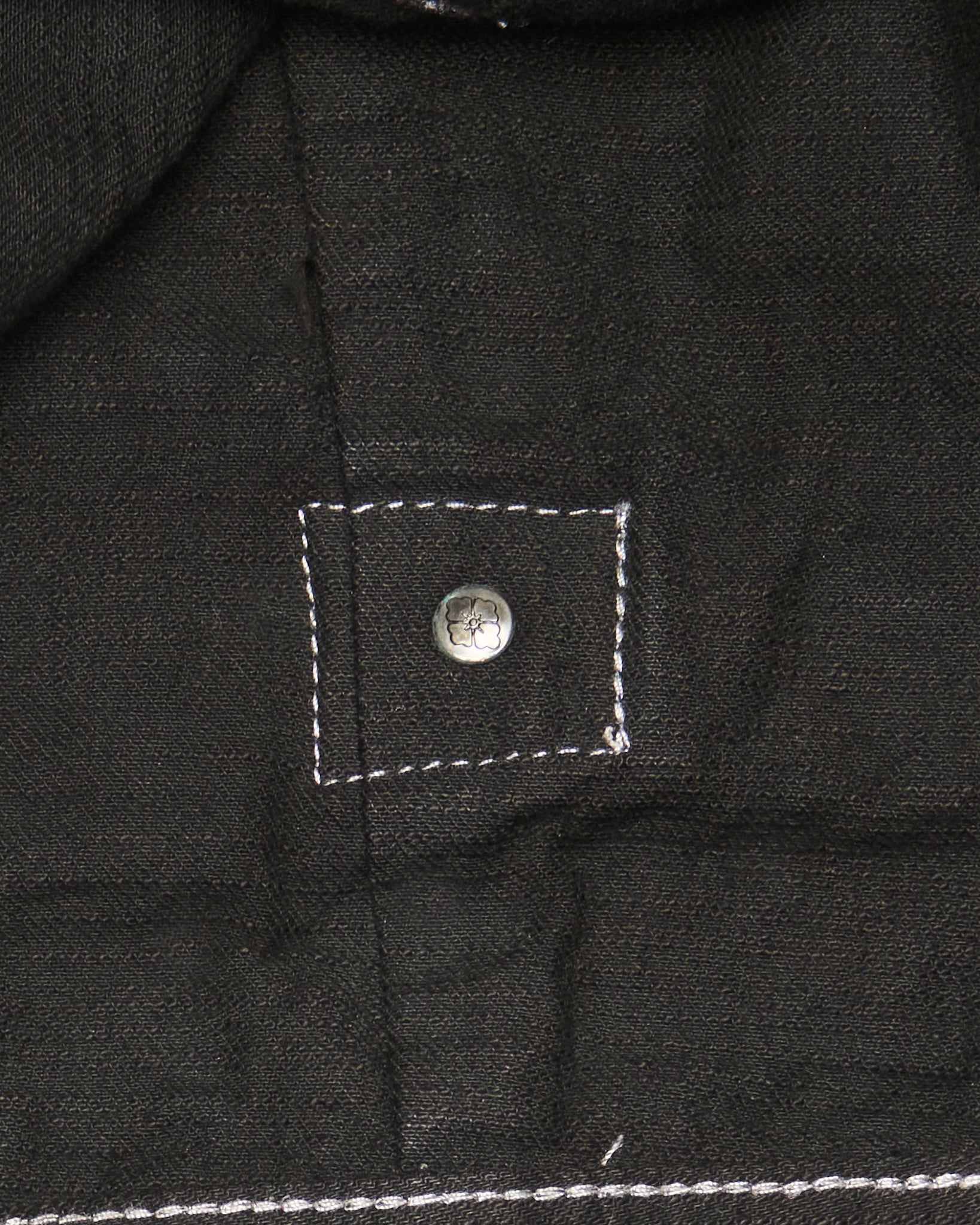 Mid 00s EVISU YAMANE Hand-Paint Seagull Type I Black Selvedge Denim Jacket