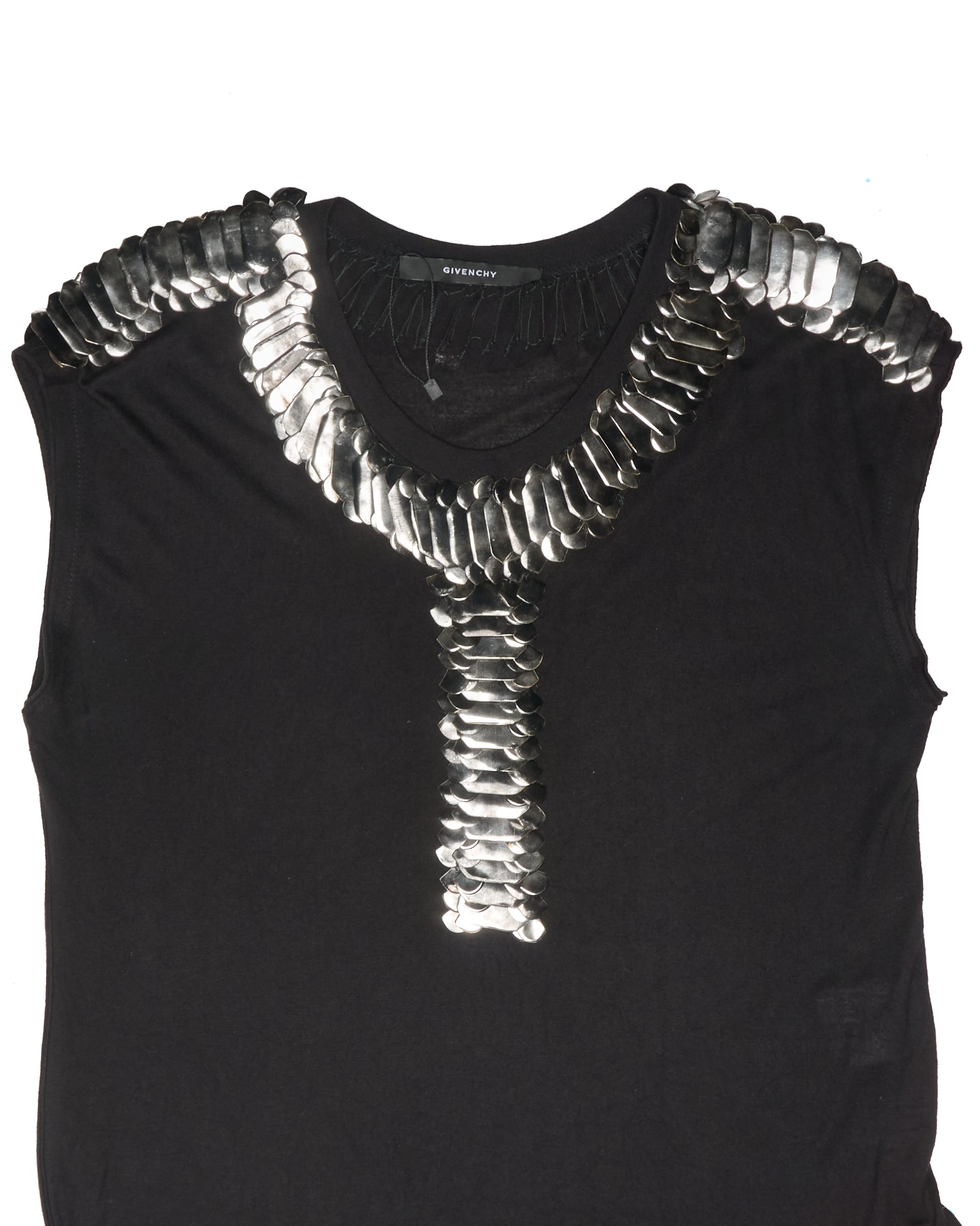 S/S11-12 Givenchy Black Sculptural Relief Tank Top