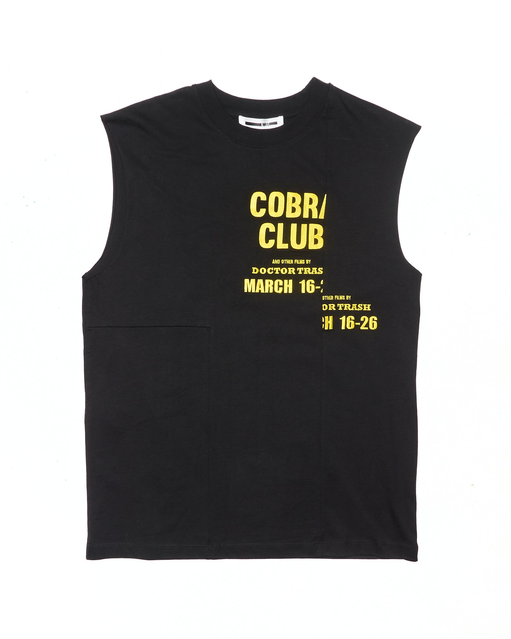 McQ Alexander McQueen “Cobra Club” Patchwork Sleeveless T-Shirt