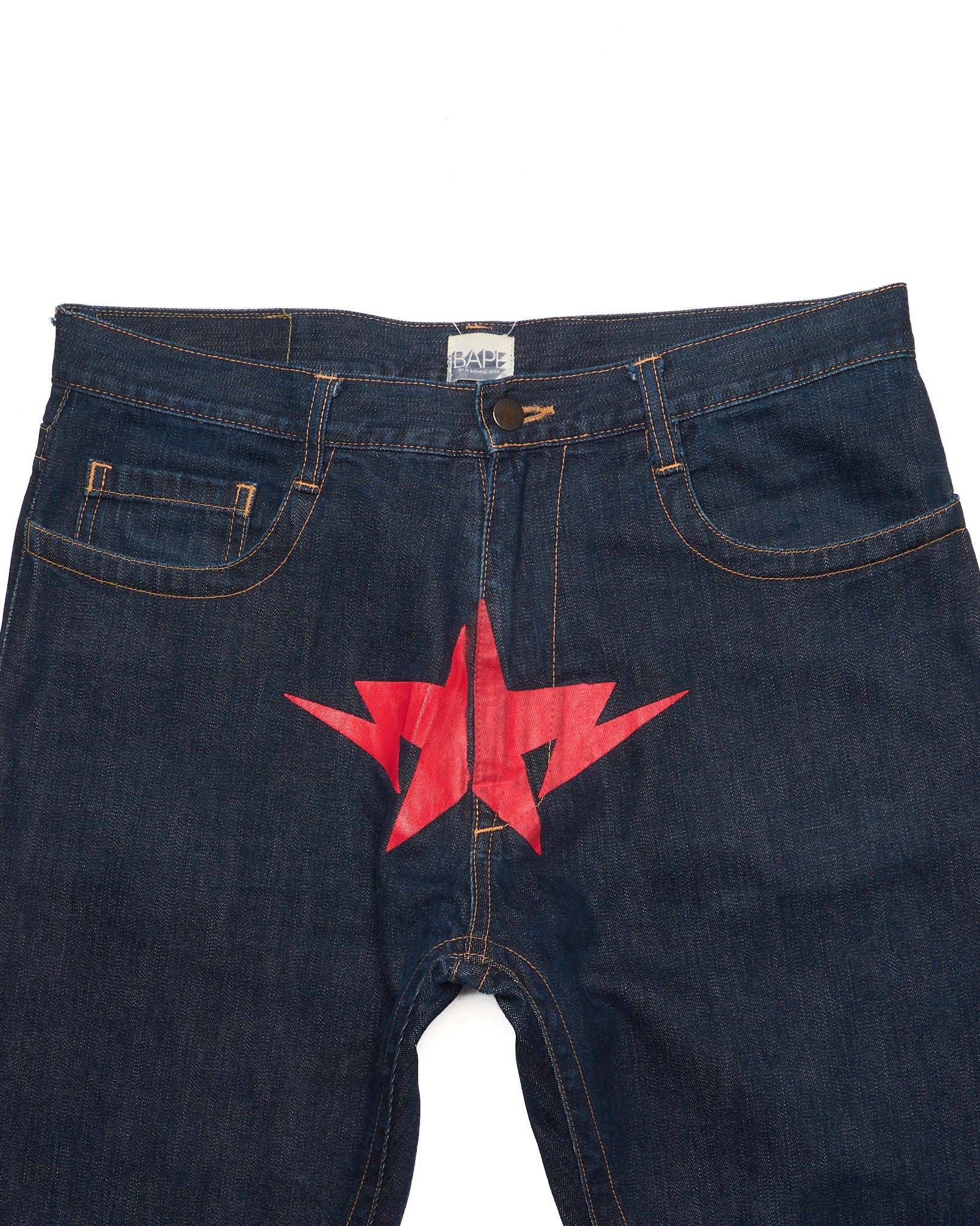 Mid 00s BAPE Red Sta Jeans