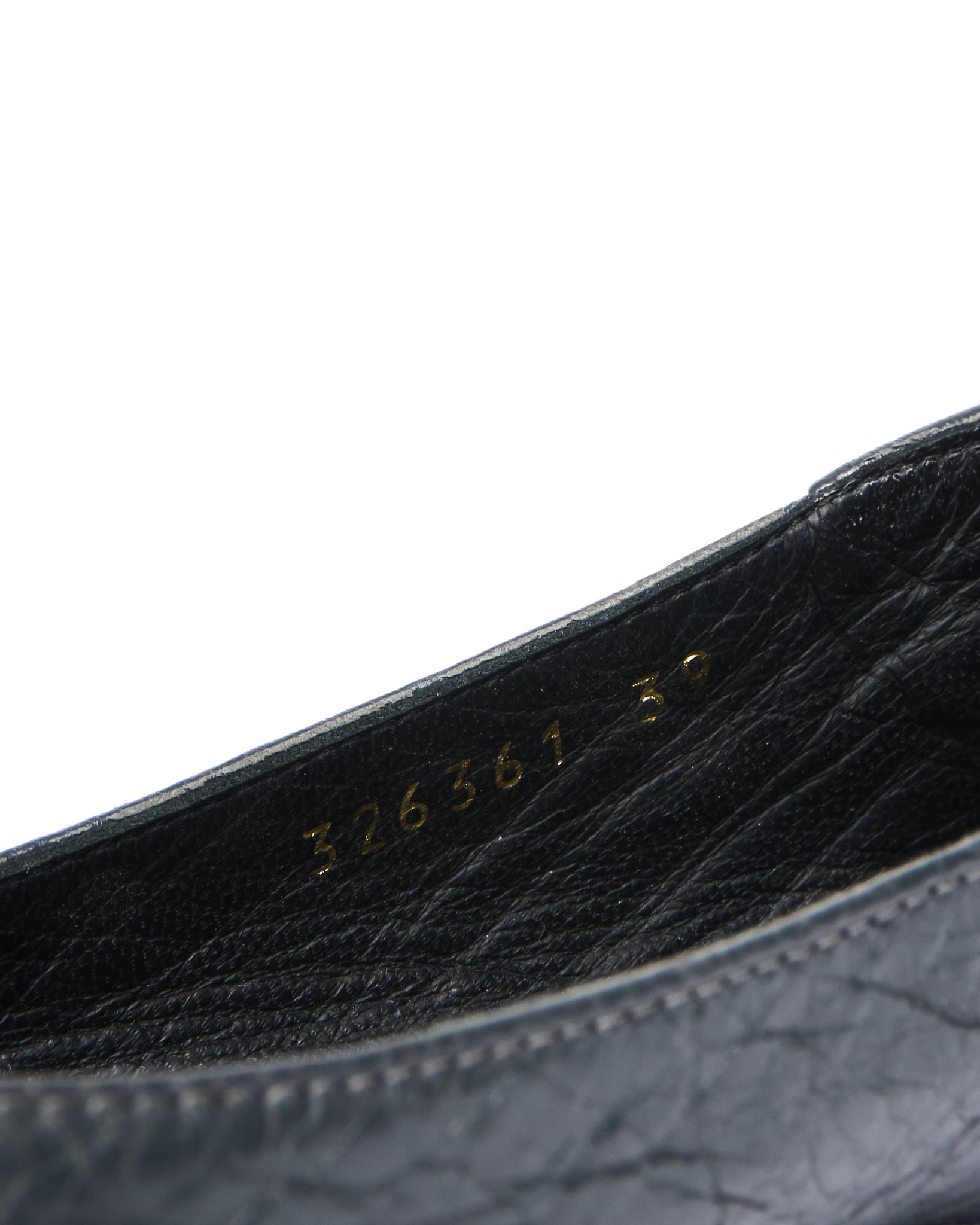 Mid 00s Balenciaga Arena Classic Black Leather Flats