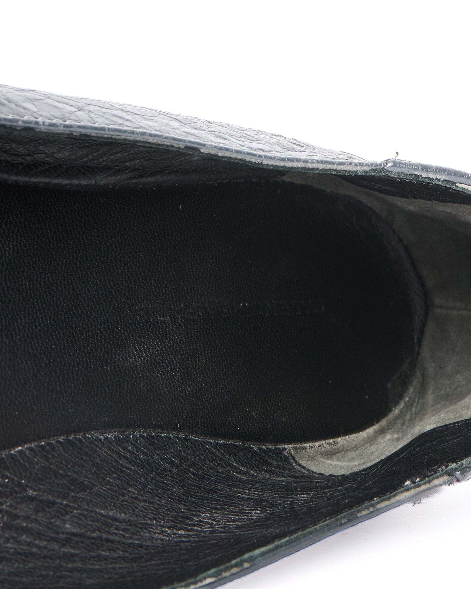 Mid 00s Balenciaga Arena Classic Black Leather Flats
