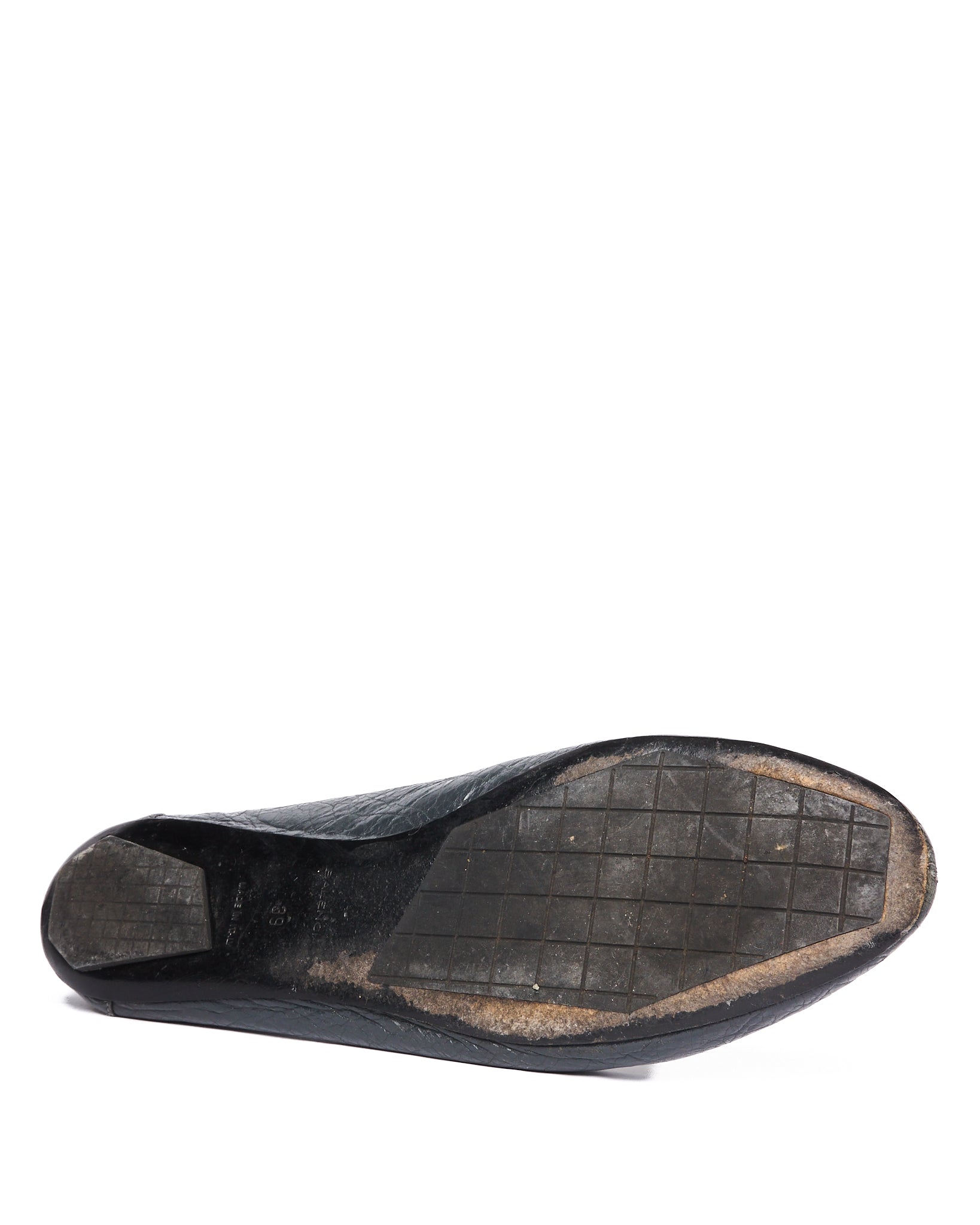 Mid 00s Balenciaga Arena Classic Black Leather Flats