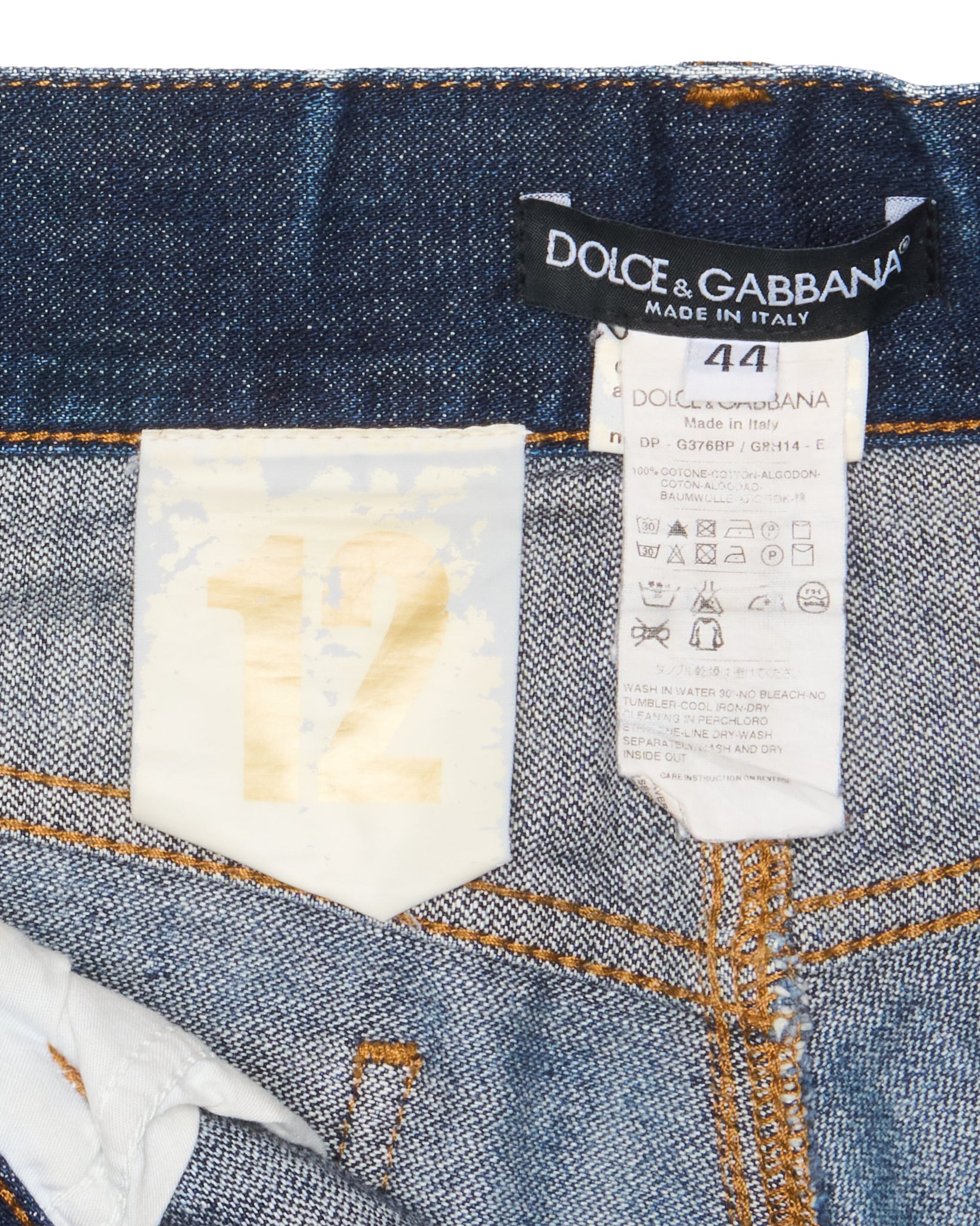 Mid 00s Dolce & Gabbana Distressed Blue Denim