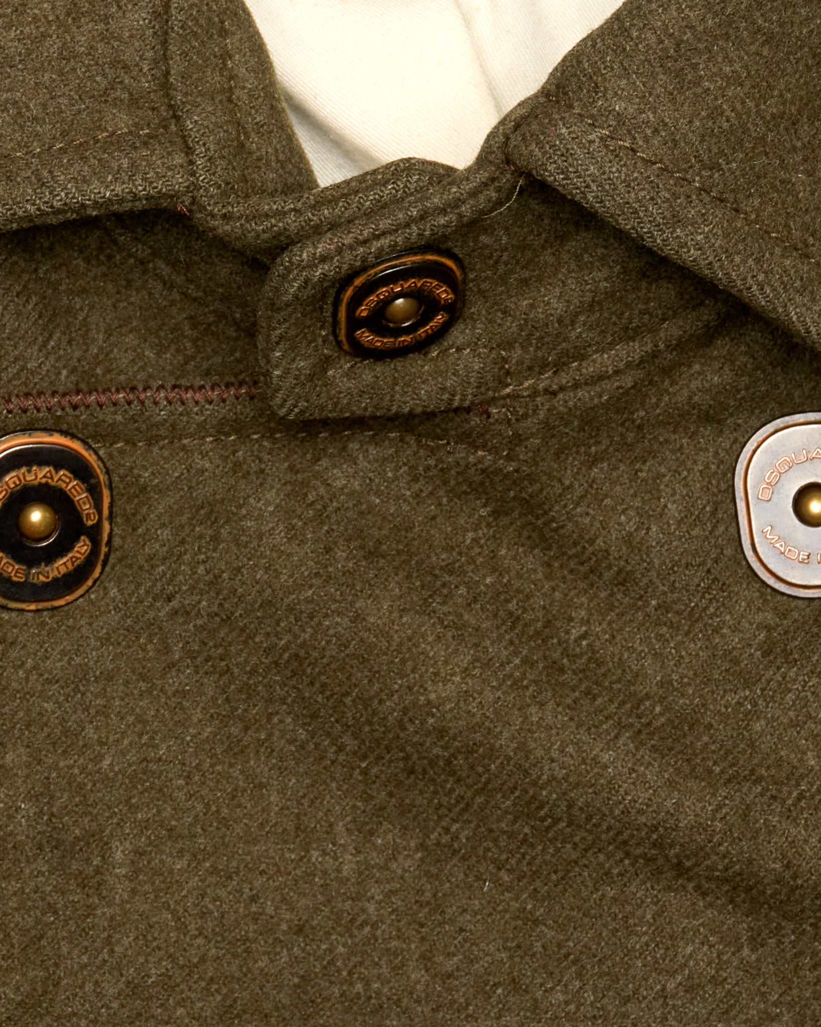 Mid 00s Dsquared Military Style Wool Coat