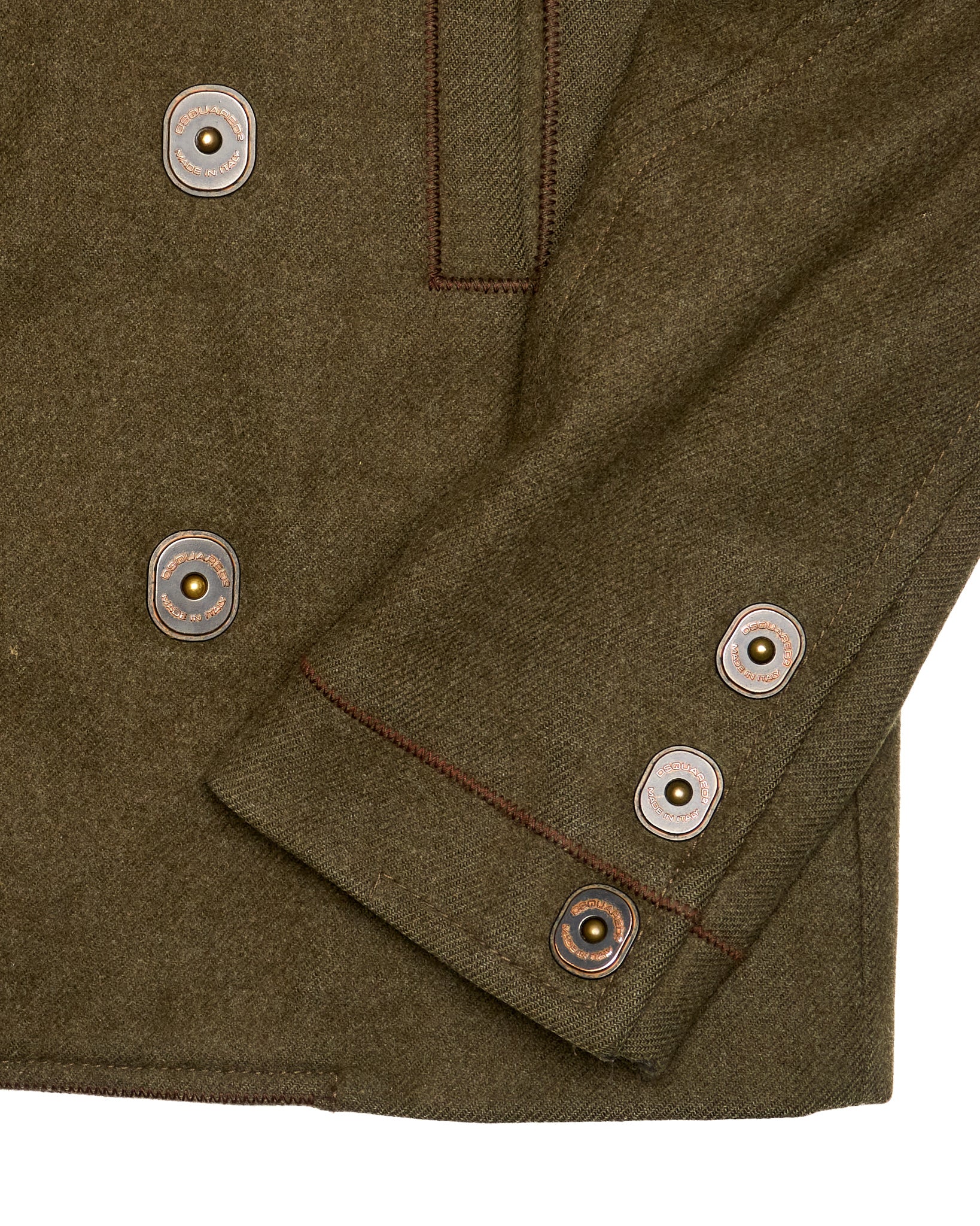 Mid 00s Dsquared Military Style Wool Coat