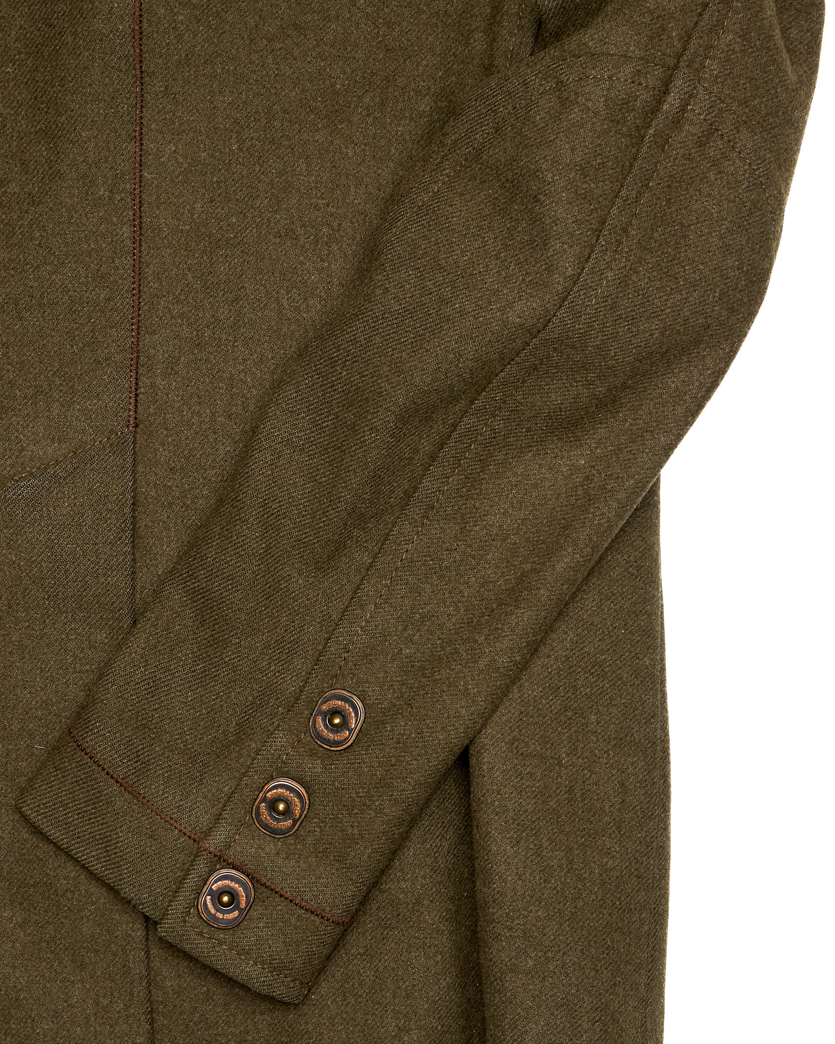 Mid 00s Dsquared Military Style Wool Coat