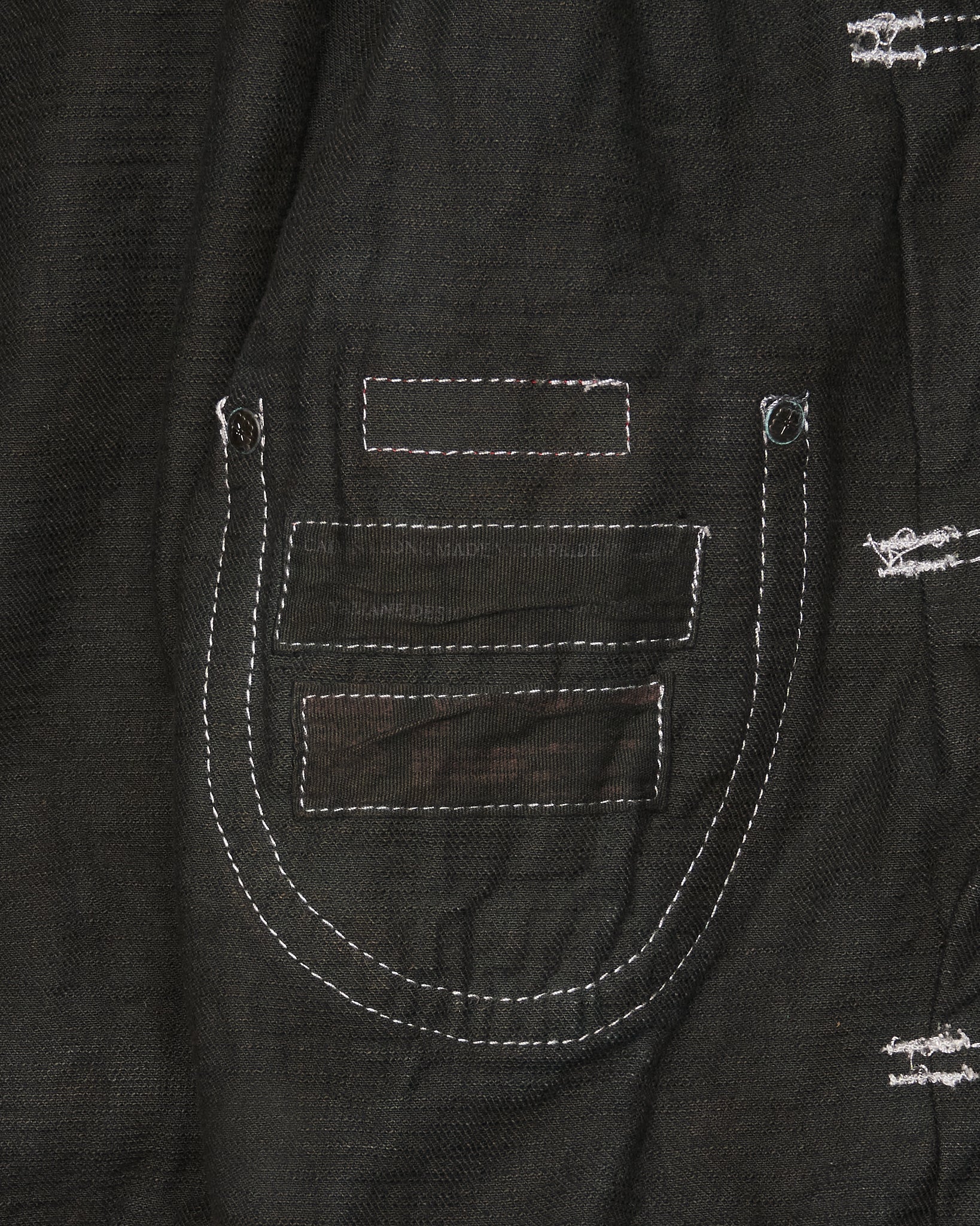 Mid 00s EVISU YAMANE Hand-Paint Seagull Type I Black Selvedge Denim Jacket