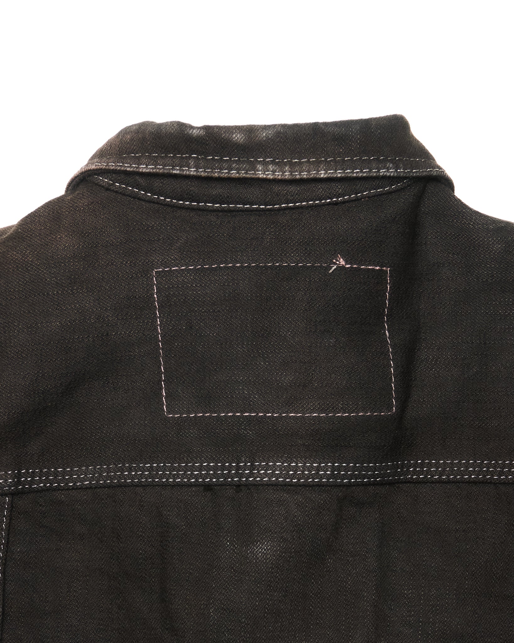 Mid 00s EVISU YAMANE Hand-Paint Seagull Type I Black Selvedge Denim Jacket