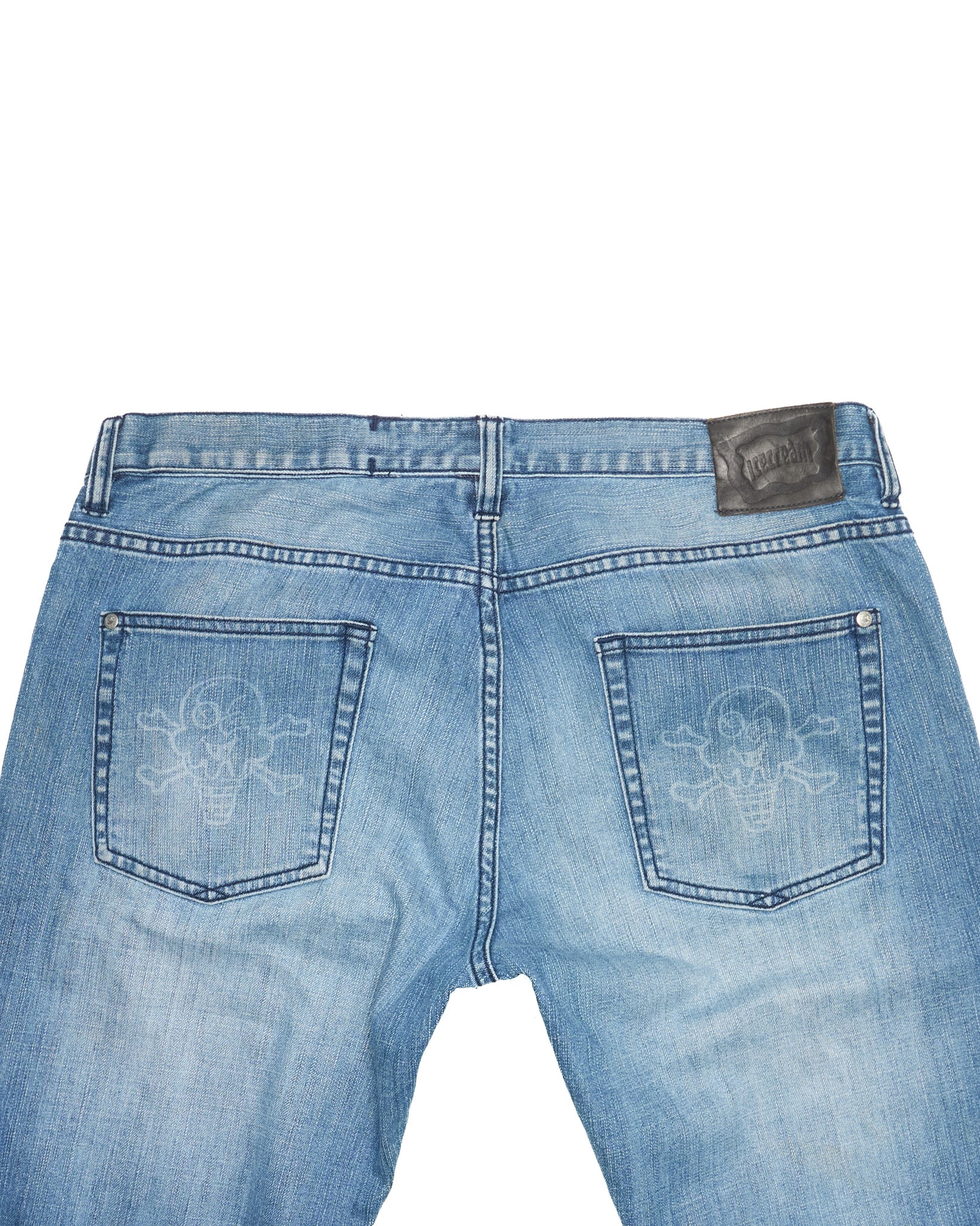 Mid 00s Ice Cream Ghost Print Running Dog Lightwash Jeans