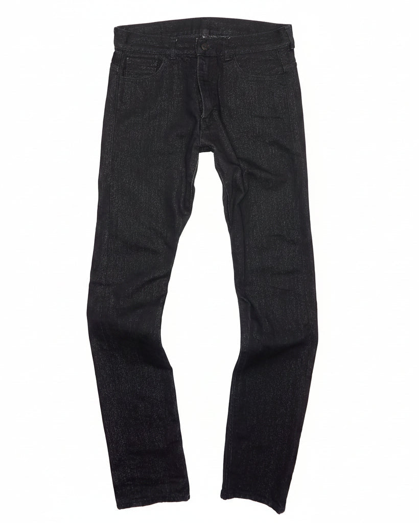 Black jeans on a white background