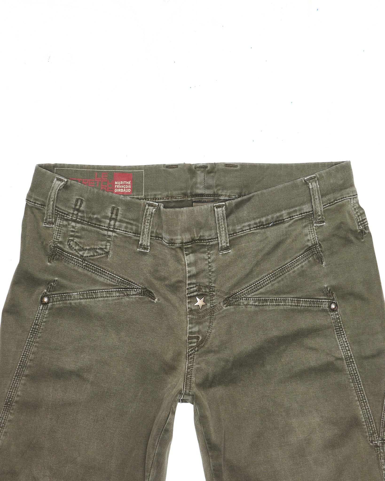 Mid 00s Marithé + François Girbaud Articulated Knee Utility Cargo Capris