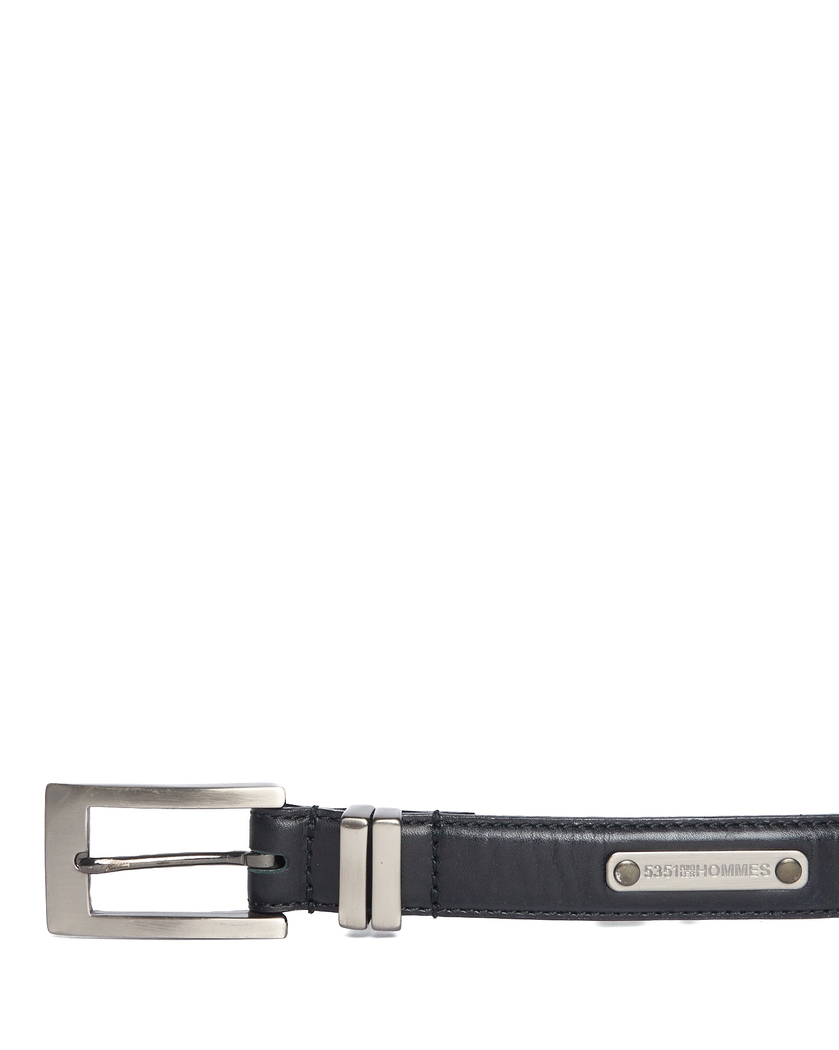 Mid 2010s 5351 Pour Les Hommes Leather Silver Plated Belt