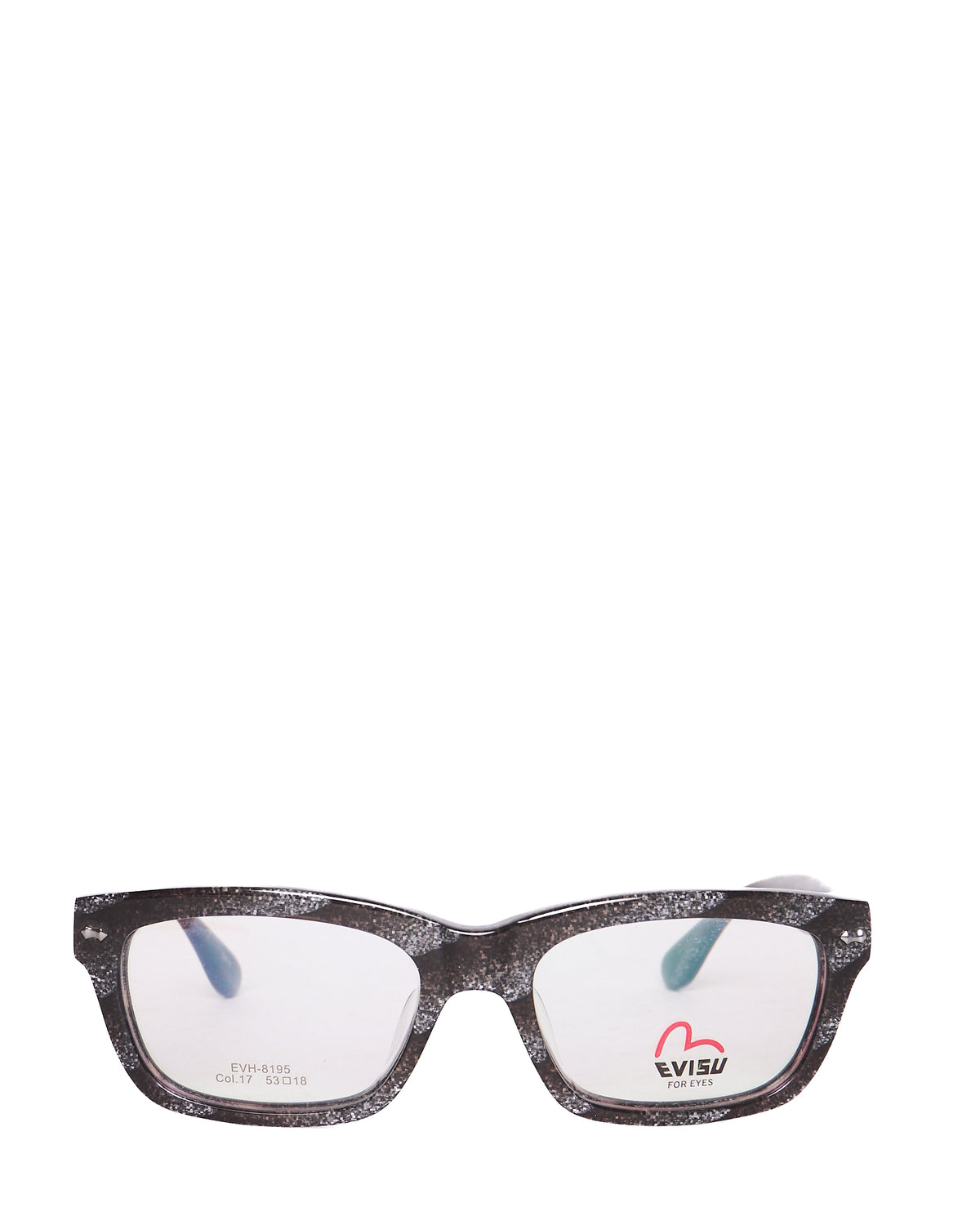 Early 00s Evisu “Galaxy” Acetate Black/Bronze Clear Lens Glasses