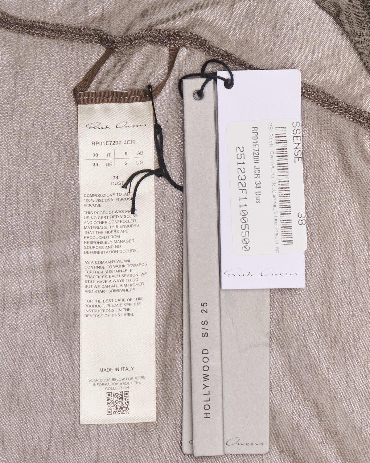 S/S25 Rick Owens HOLLYWOOD’ Brad Dust T-Shirt