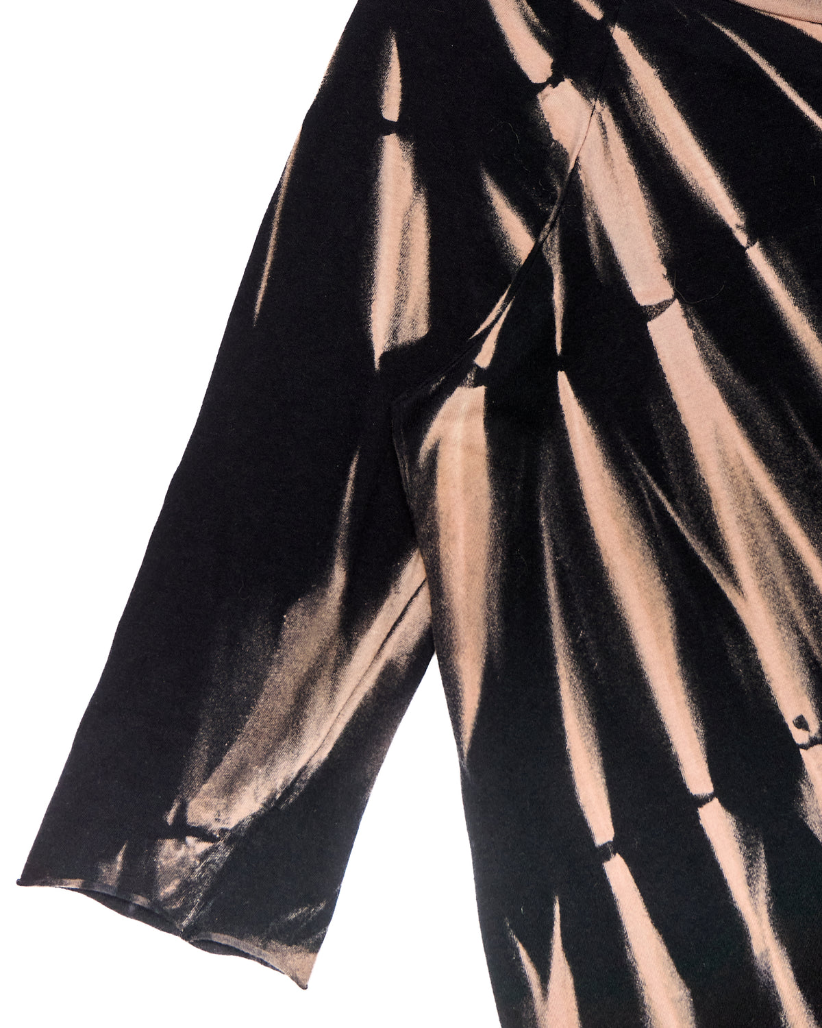 L.G.B. Asymmetrical Swoop Neck Black Bleached Top