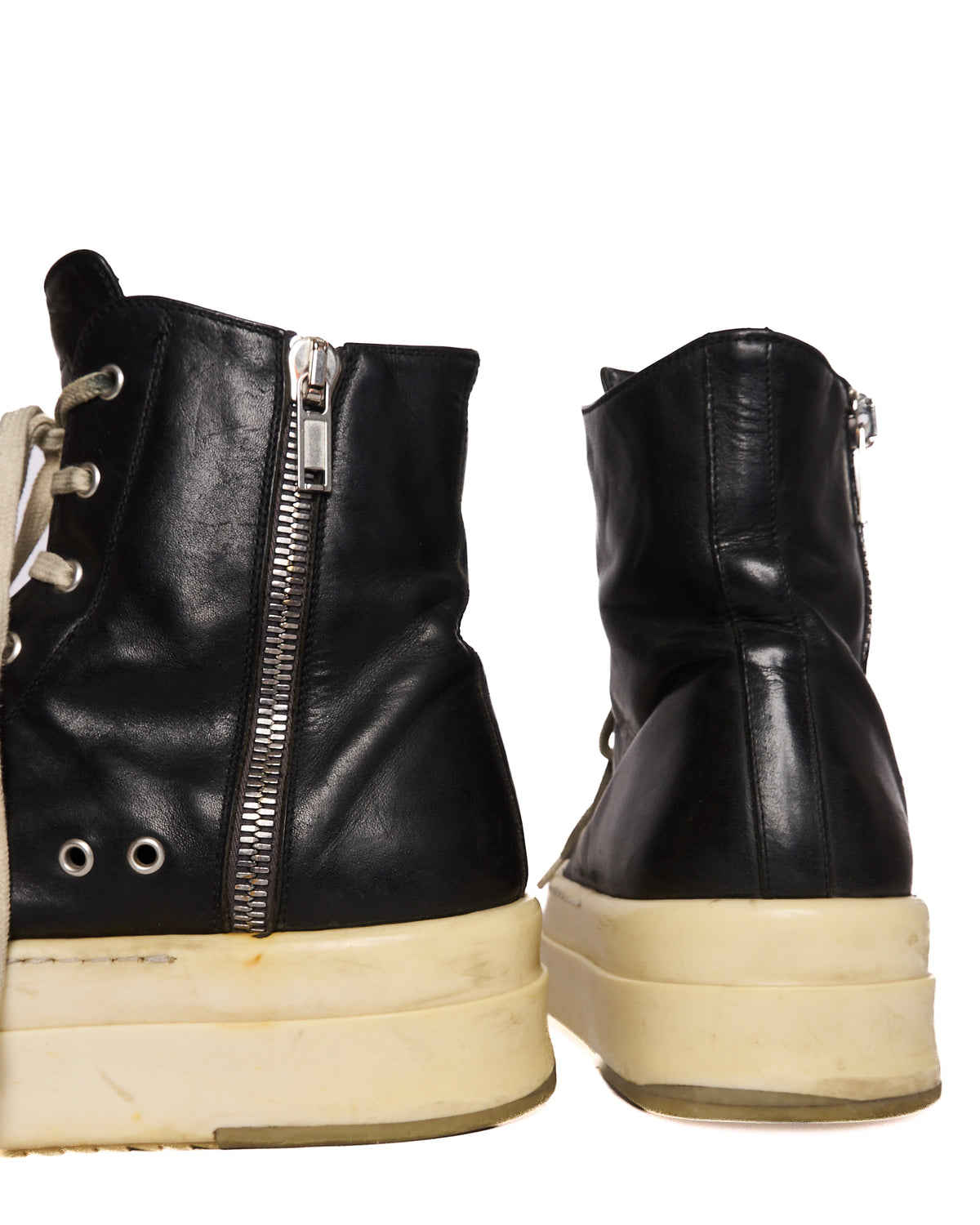 S/S24 Rick Owens Mega Bumper Black/Milk Ramones Sneaker