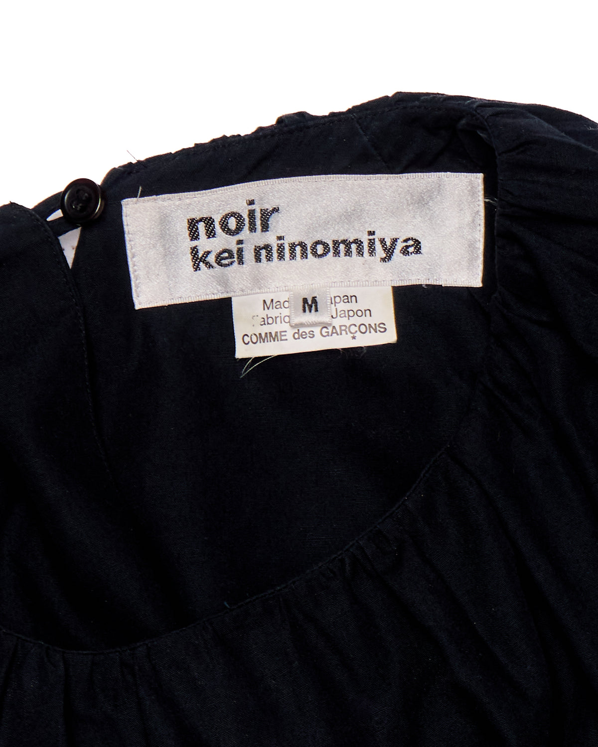S/S18 Noir Kei Ninomiya Cotton Long Sleeve Gathered Blouse
