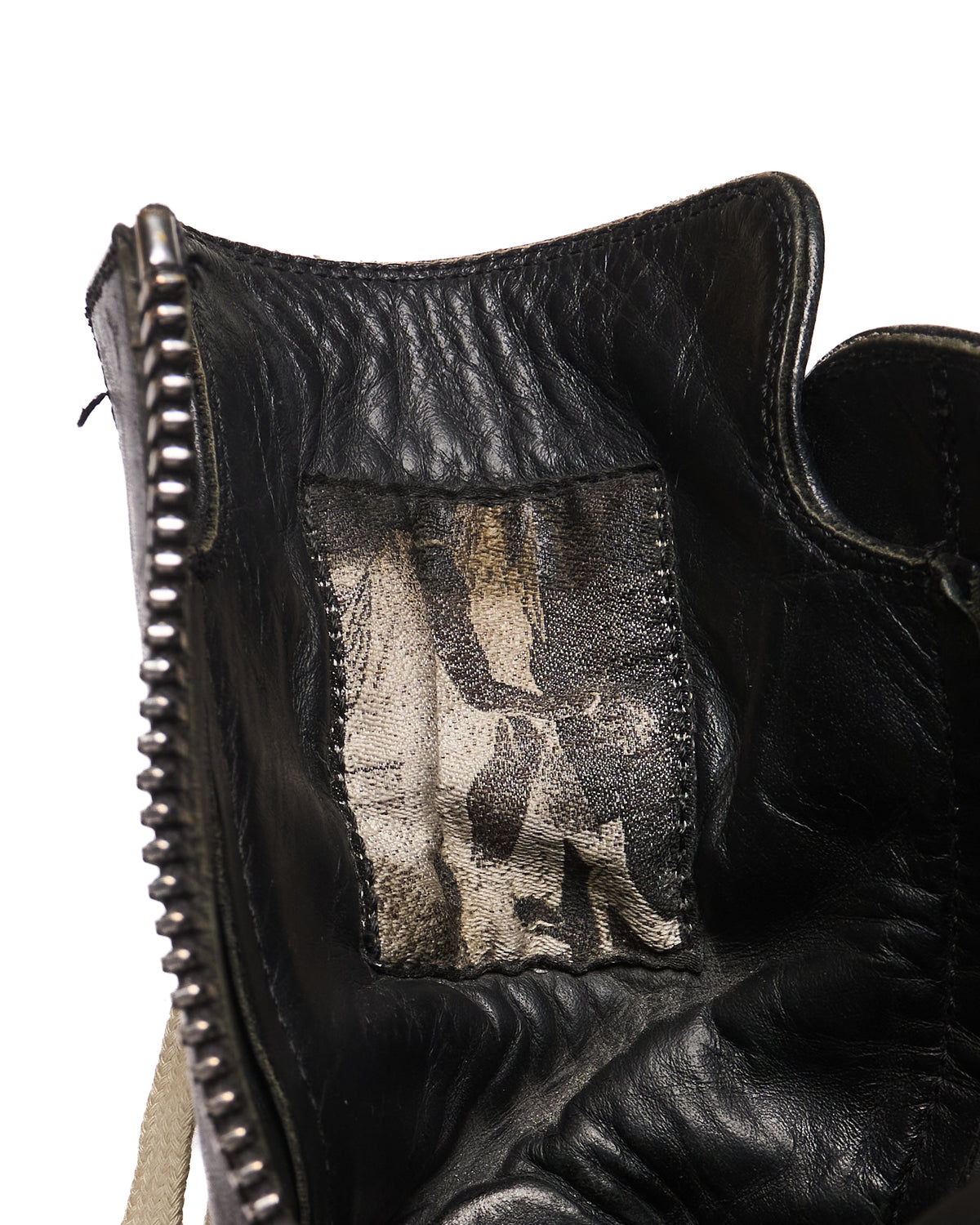 S/S24 Rick Owens Mega Bumper Black/Milk Ramones Sneaker