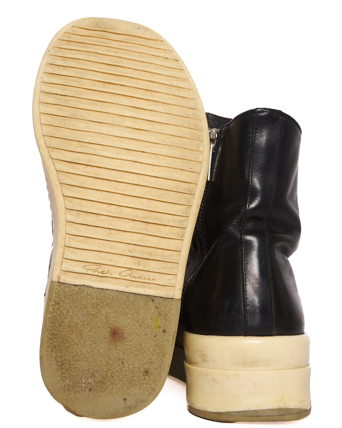 S/S24 Rick Owens Mega Bumper Black/Milk Ramones Sneaker