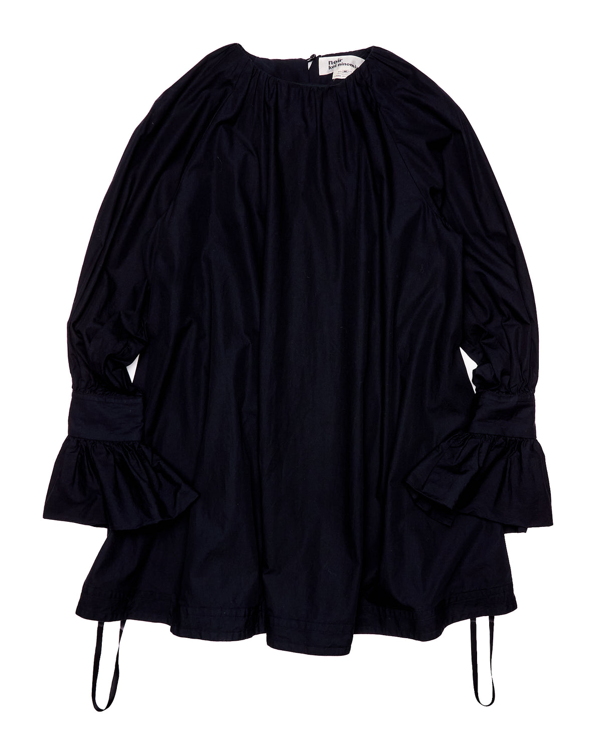 S/S18 Noir Kei Ninomiya Cotton Long Sleeve Gathered Blouse
