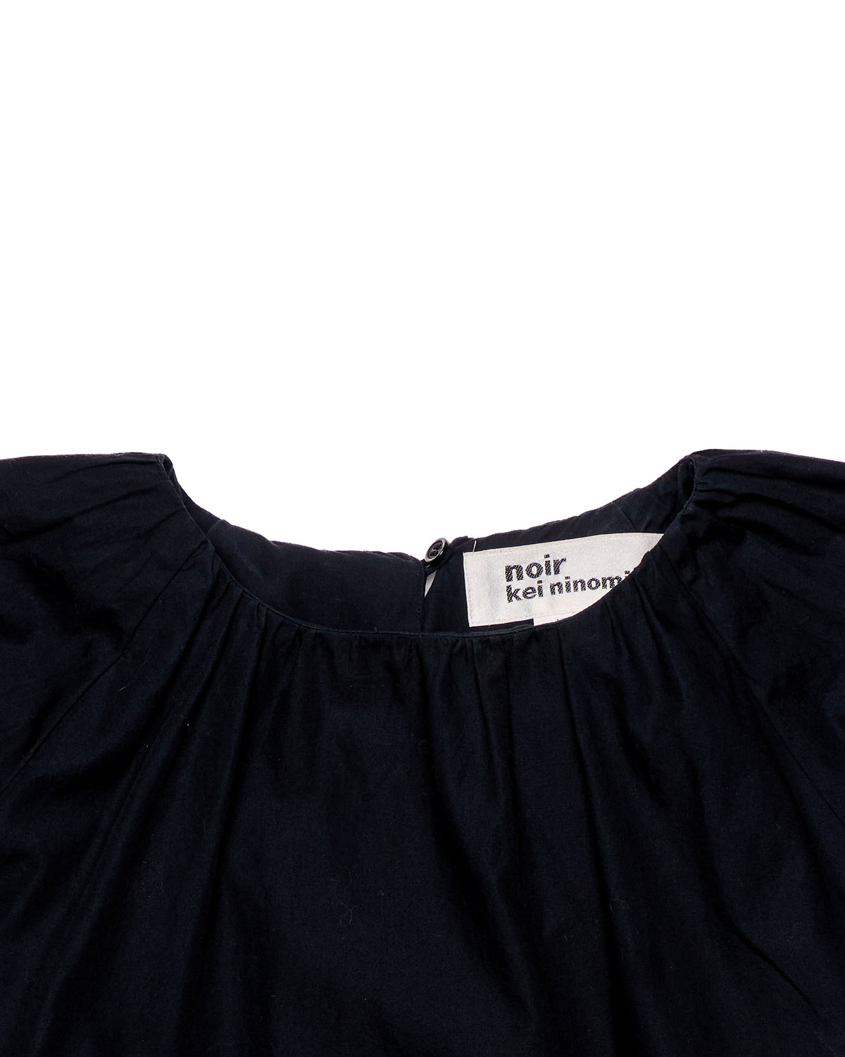 S/S18 Noir Kei Ninomiya Cotton Long Sleeve Gathered Blouse