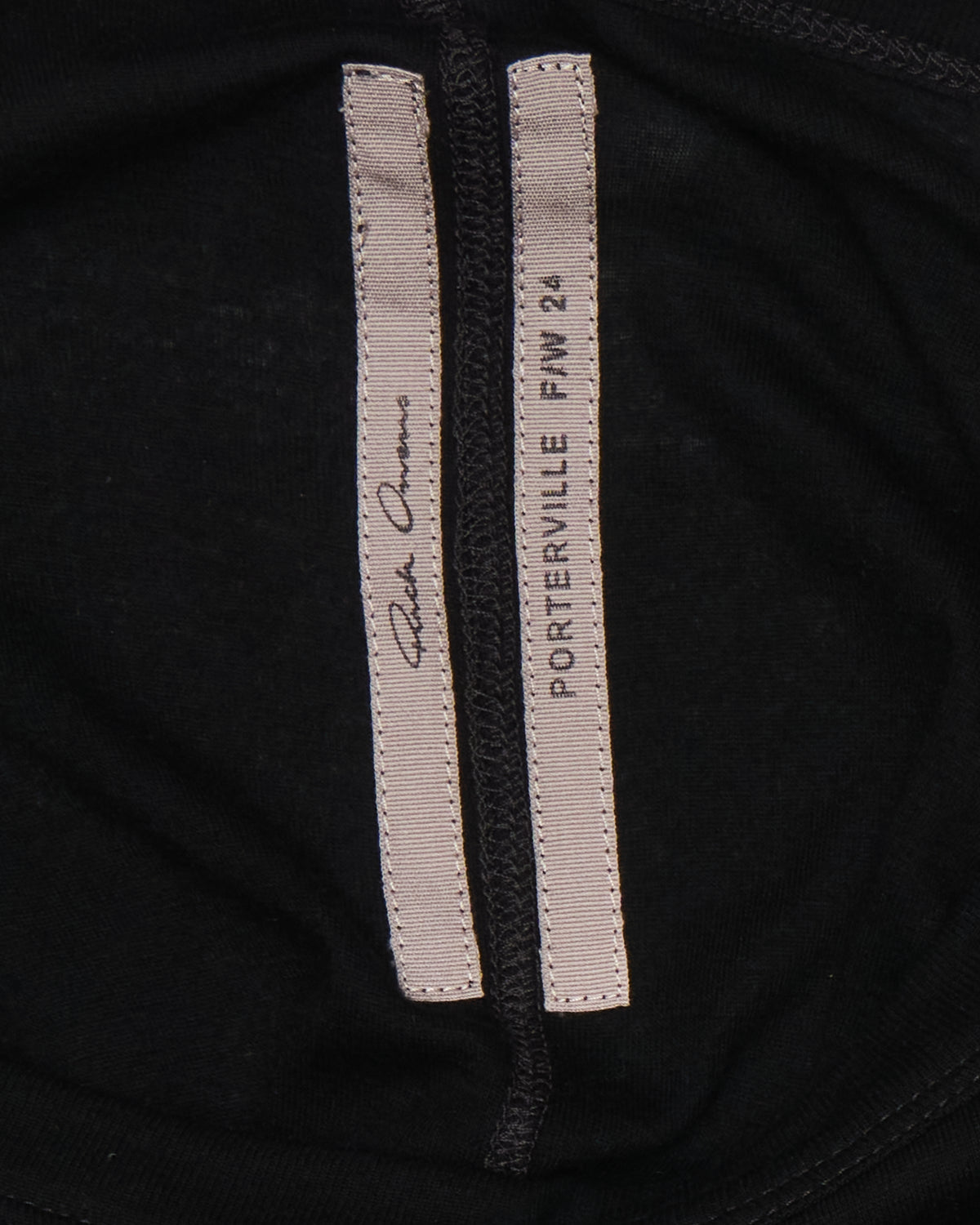 F/W24 Rick Owens ‘PORTERVILLE’  Cashmere Blend Knit Black Long-Sleeve