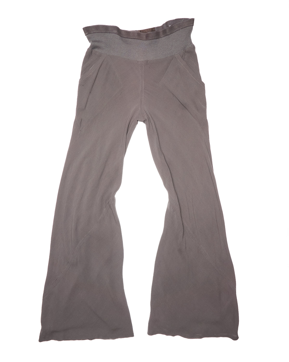 S/S06 Rick Owens ‘TUNGSTEN’ Silk Blend Flare Pants