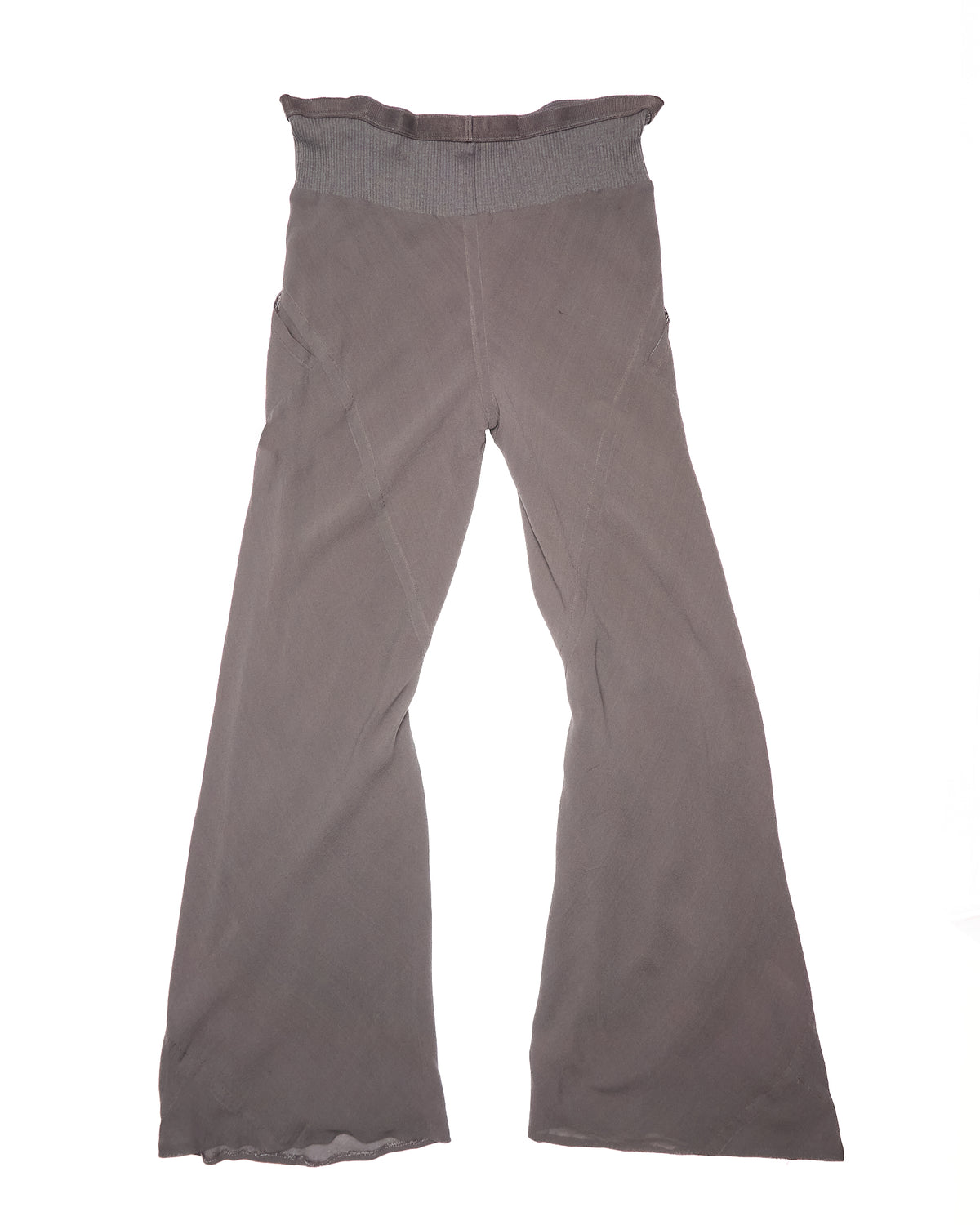S/S06 Rick Owens ‘TUNGSTEN’ Silk Blend Flare Pants