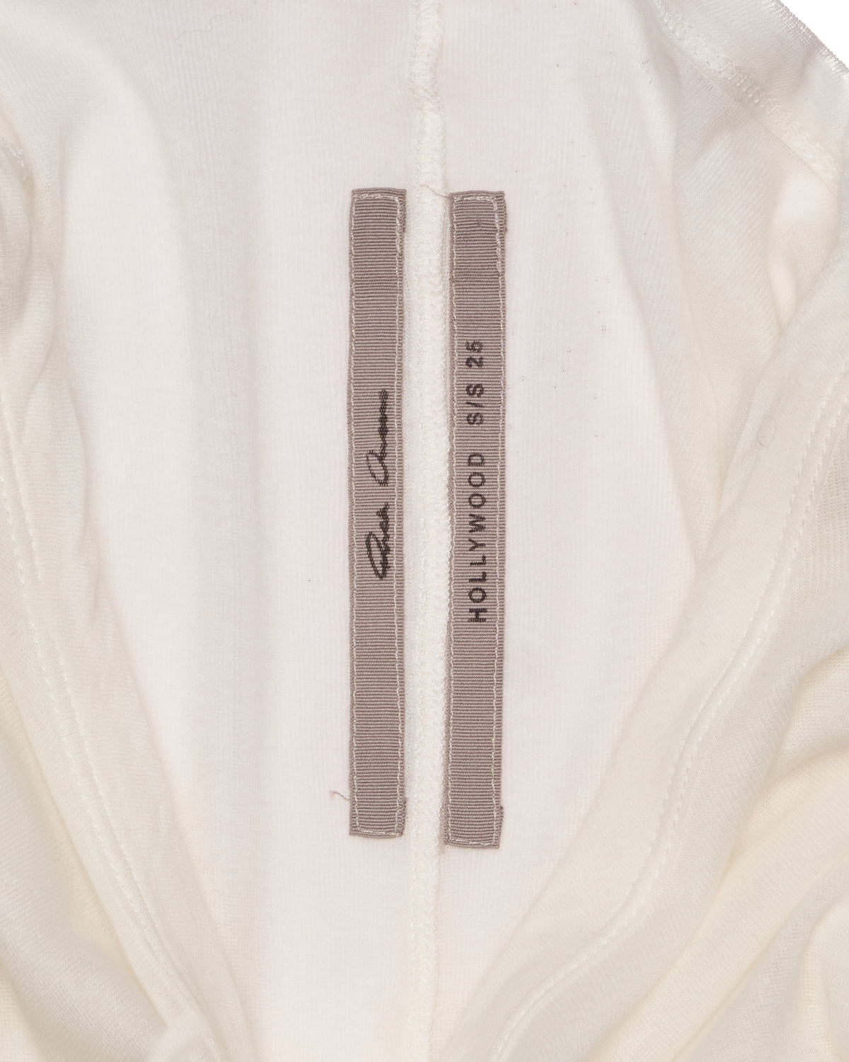 S/S25 Rick Owens ‘HOLLYWOOD’ Ribbed Jersey Milk Long-Sleeve