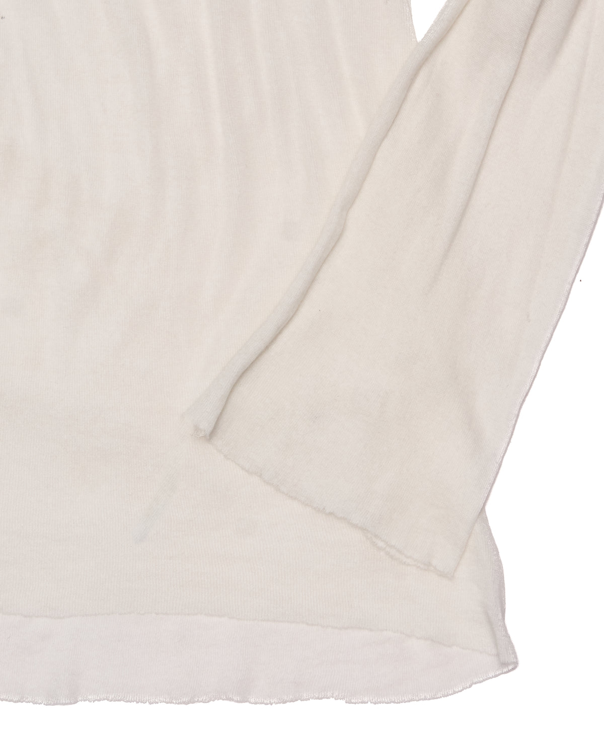 S/S25 Rick Owens ‘HOLLYWOOD’ Ribbed Jersey Milk Long-Sleeve
