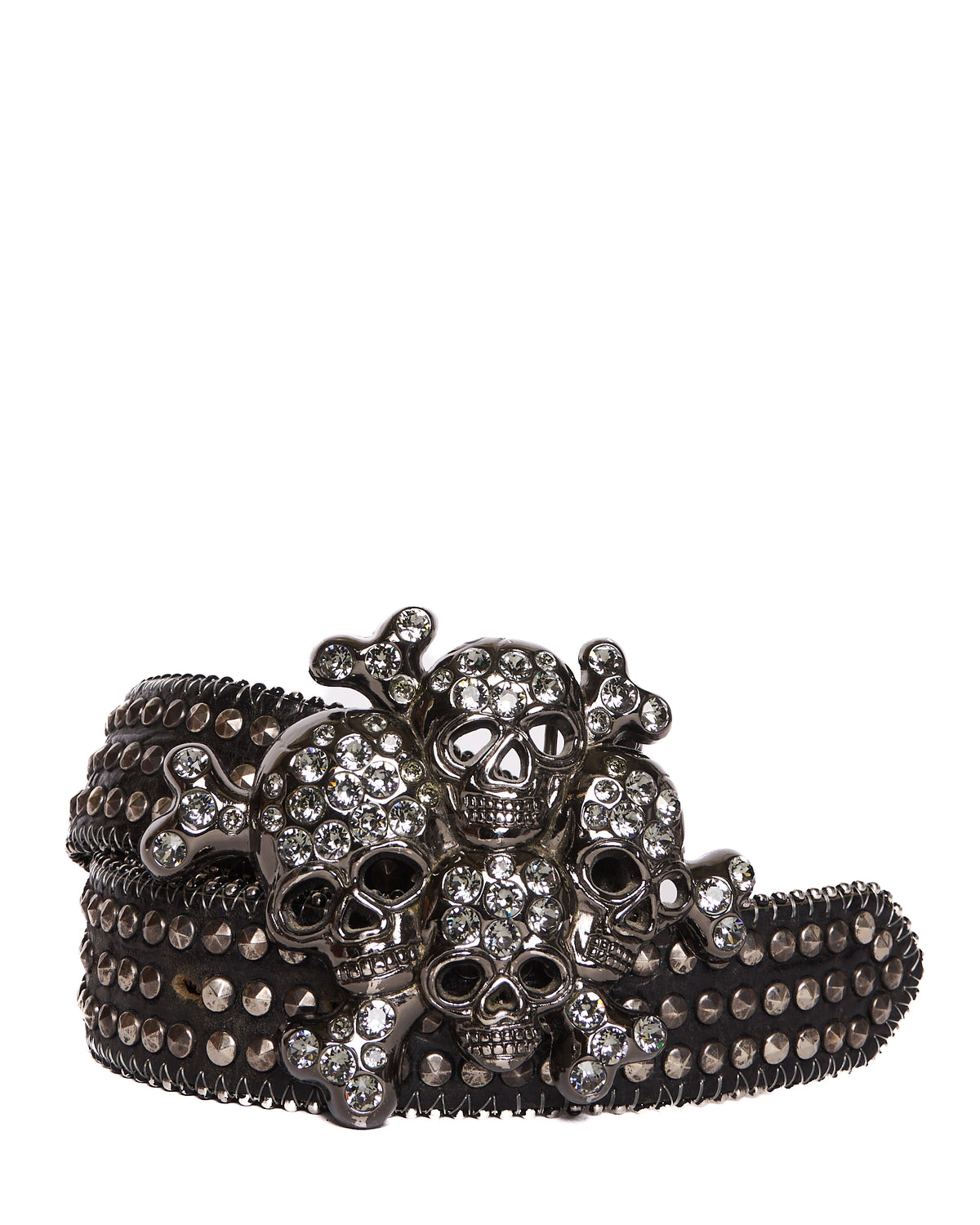 B.B Simon Skull Studded Belt