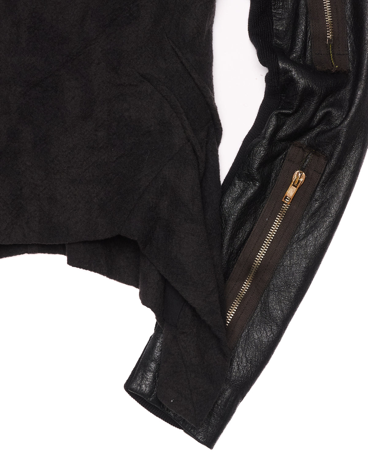 SS03 Rick Owens MA-1 Lambskin Leather Sleeves Blazer