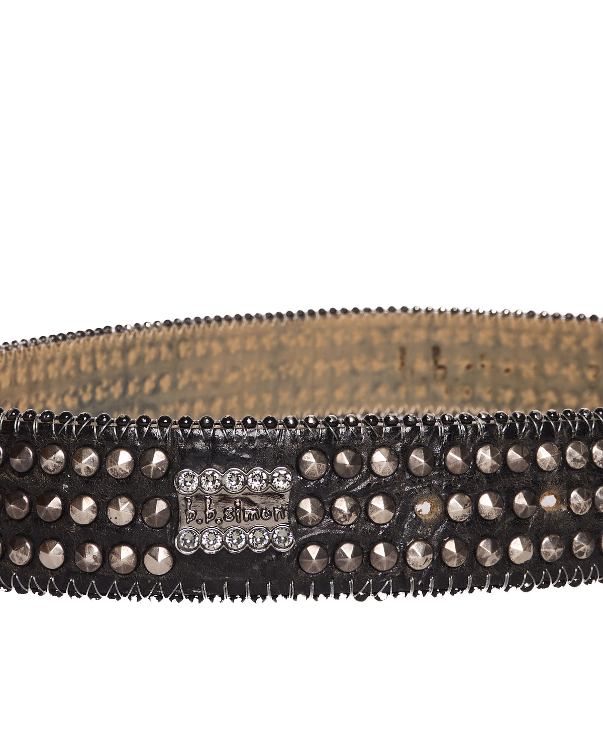 B.B Simon Skull Studded Belt