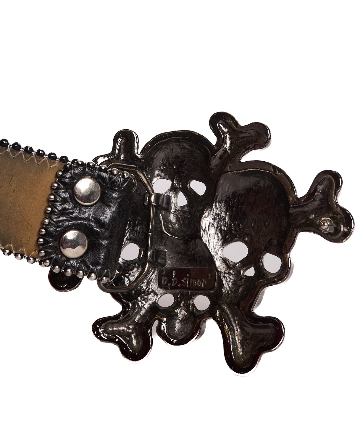 B.B Simon Skull Studded Belt
